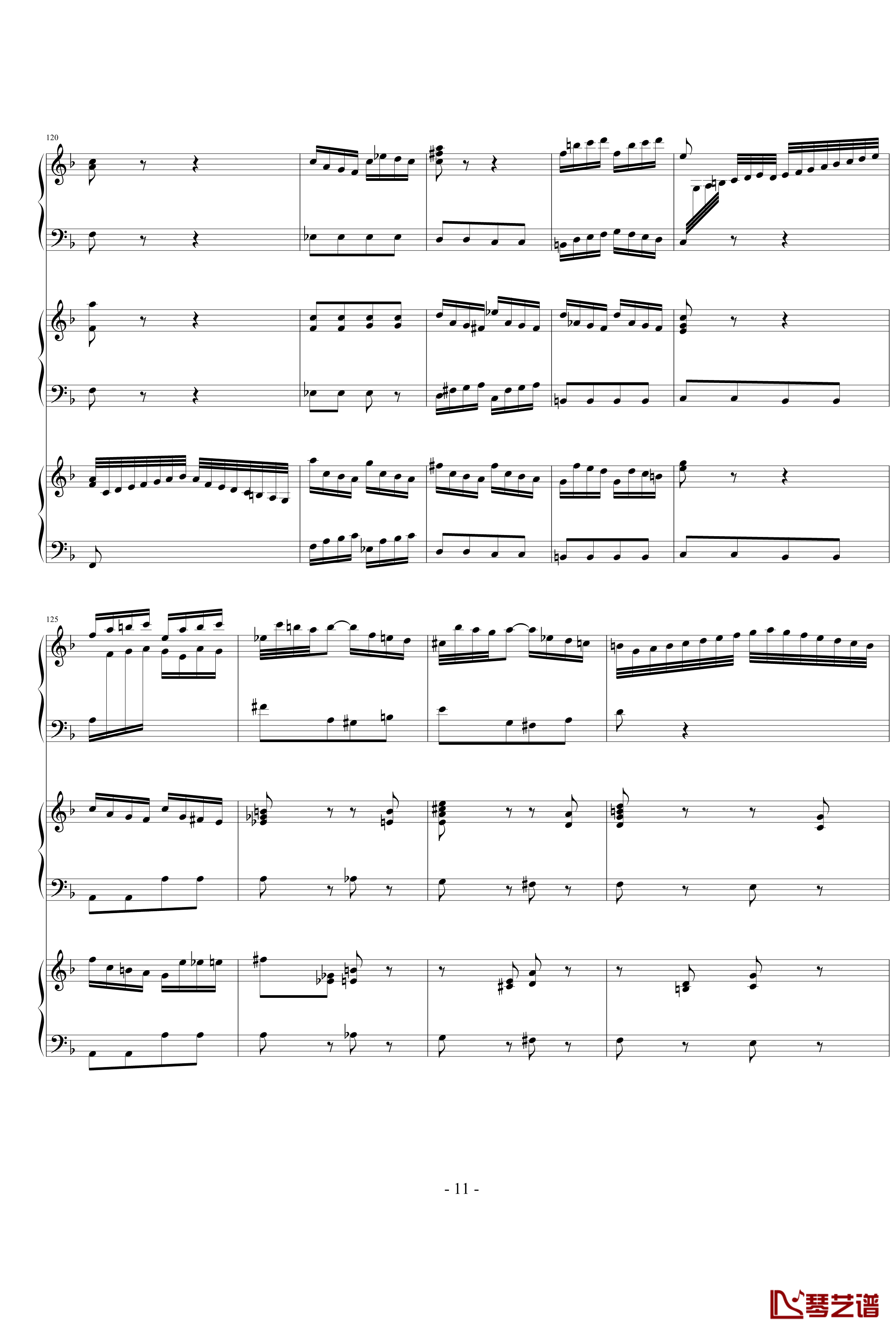 巴赫三键盘协奏曲钢琴谱-钢琴-巴赫-P.E.Bach11