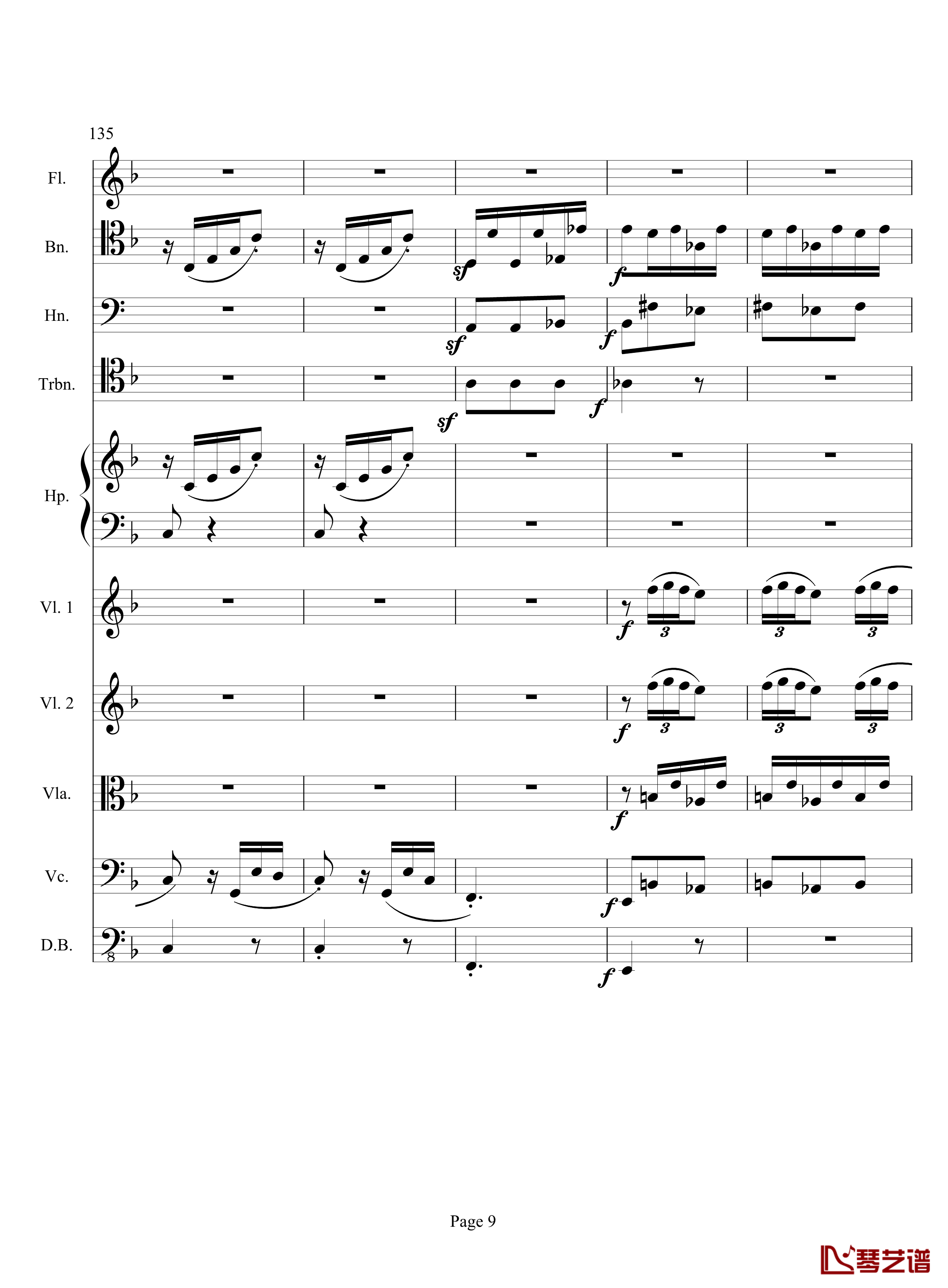 奏鸣曲之交响钢琴谱-第17首-Ⅲ-贝多芬-beethoven9