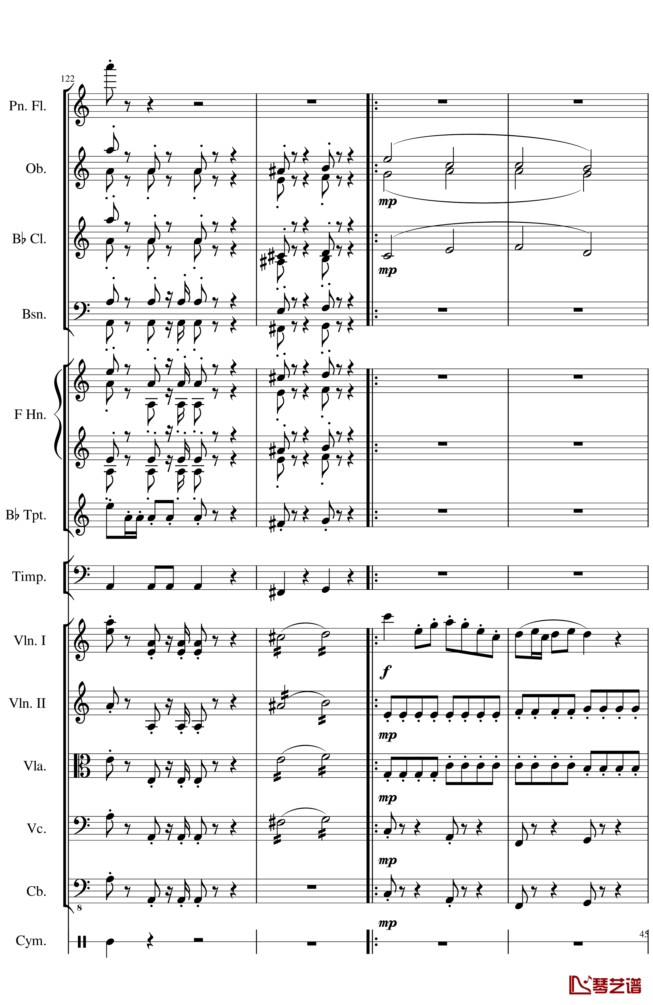 Op.122端午节快乐钢琴谱-长笛与乐队协奏曲-一个球45
