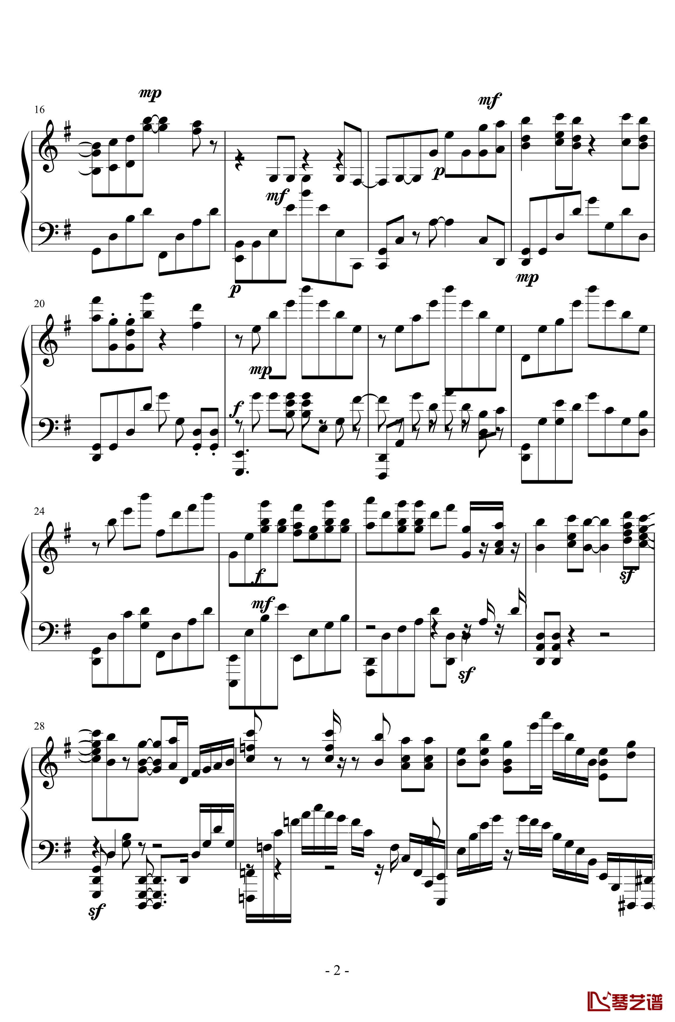 Starlog钢琴谱-魔法少女伊莉雅-ChouCho-超绝技巧2