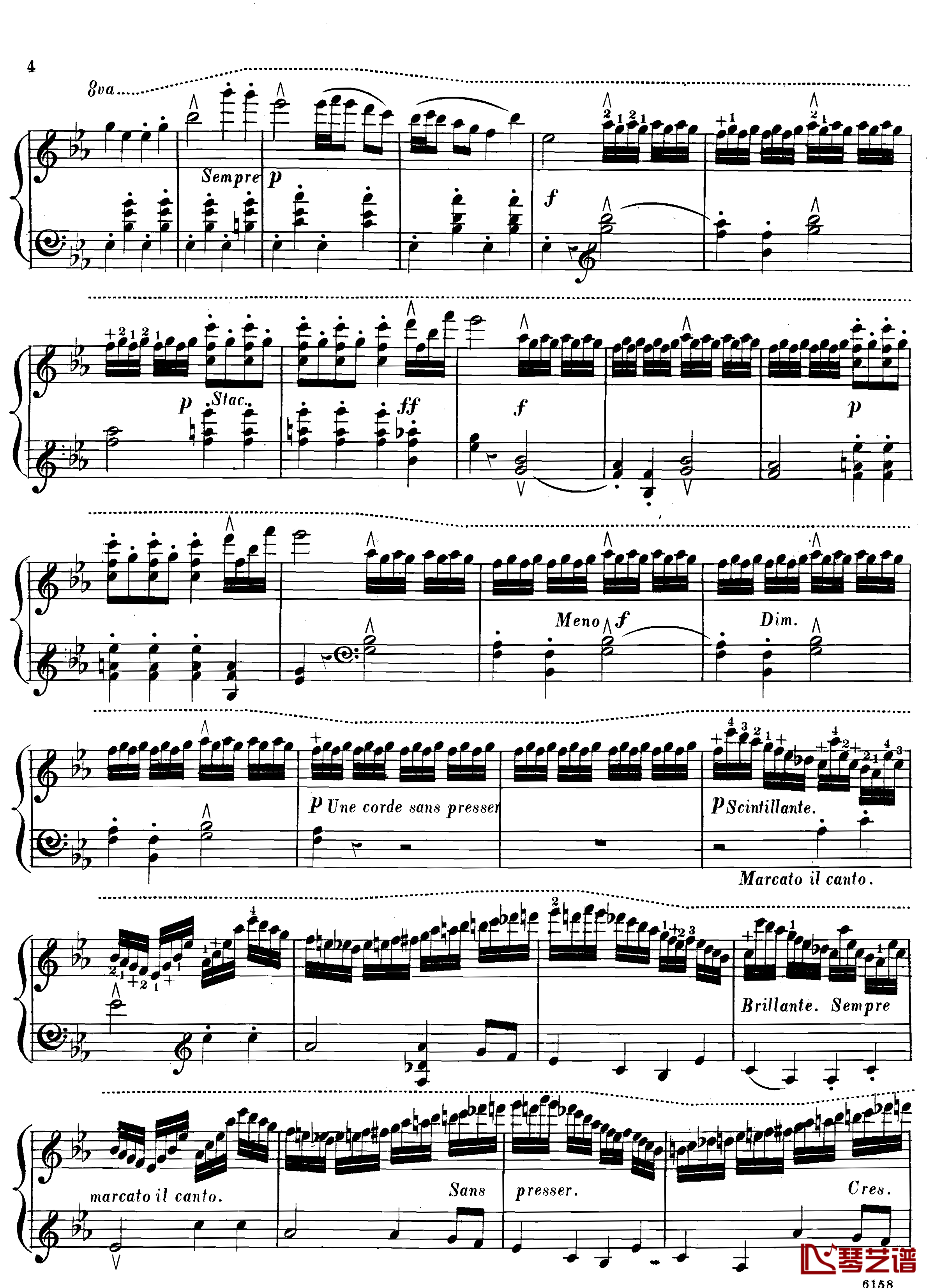 黑人香蕉舞Op.5钢琴谱-戈特沙尔克4