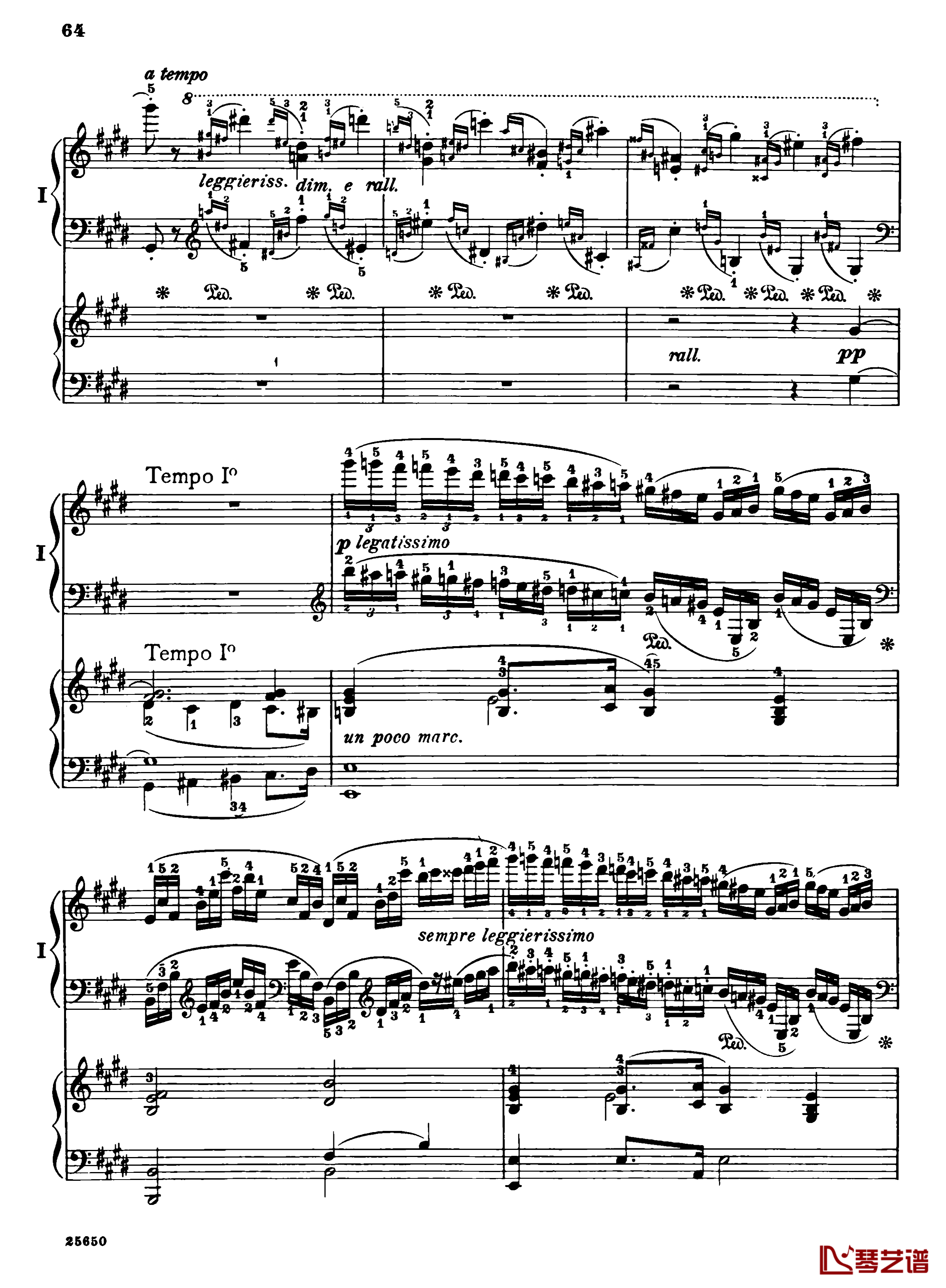 肖邦第一钢琴协奏曲钢琴谱-肖邦66