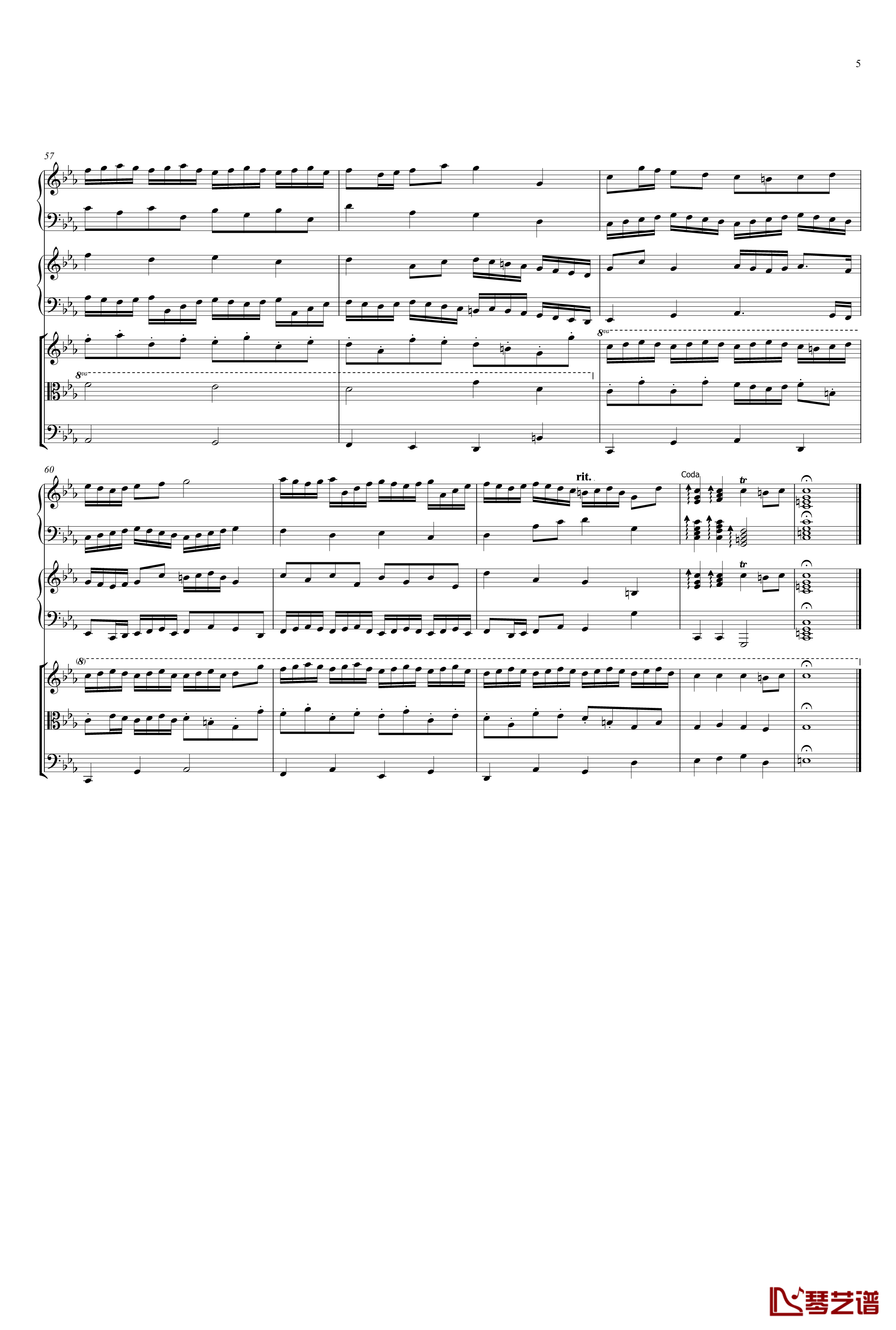 C小调双重赋格钢琴谱-beornotbe5