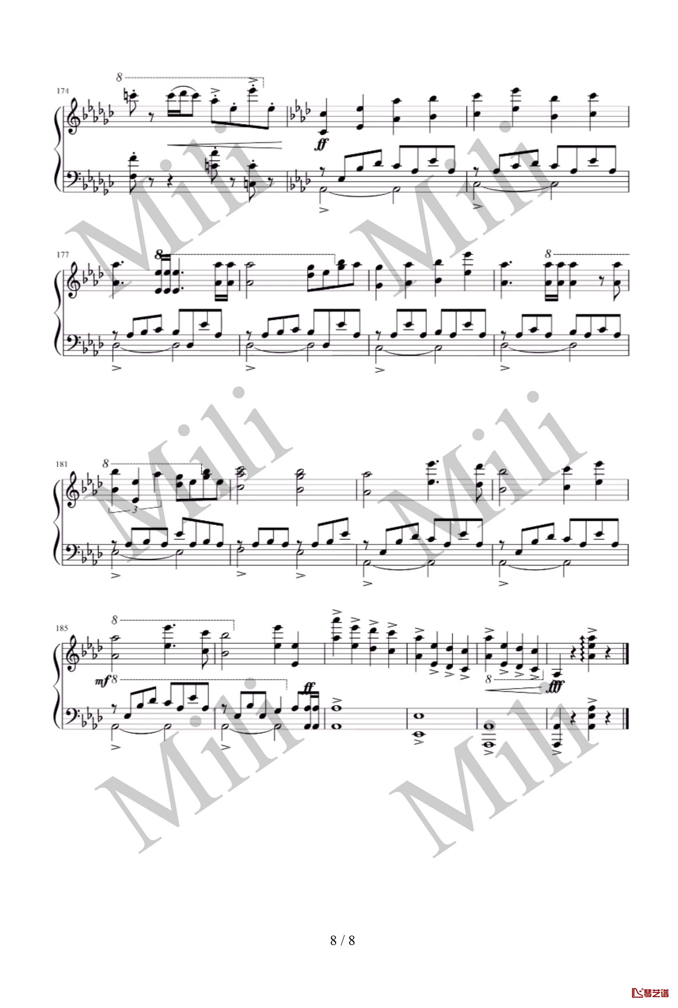 Ephemeral Full Version钢琴谱-Mili8