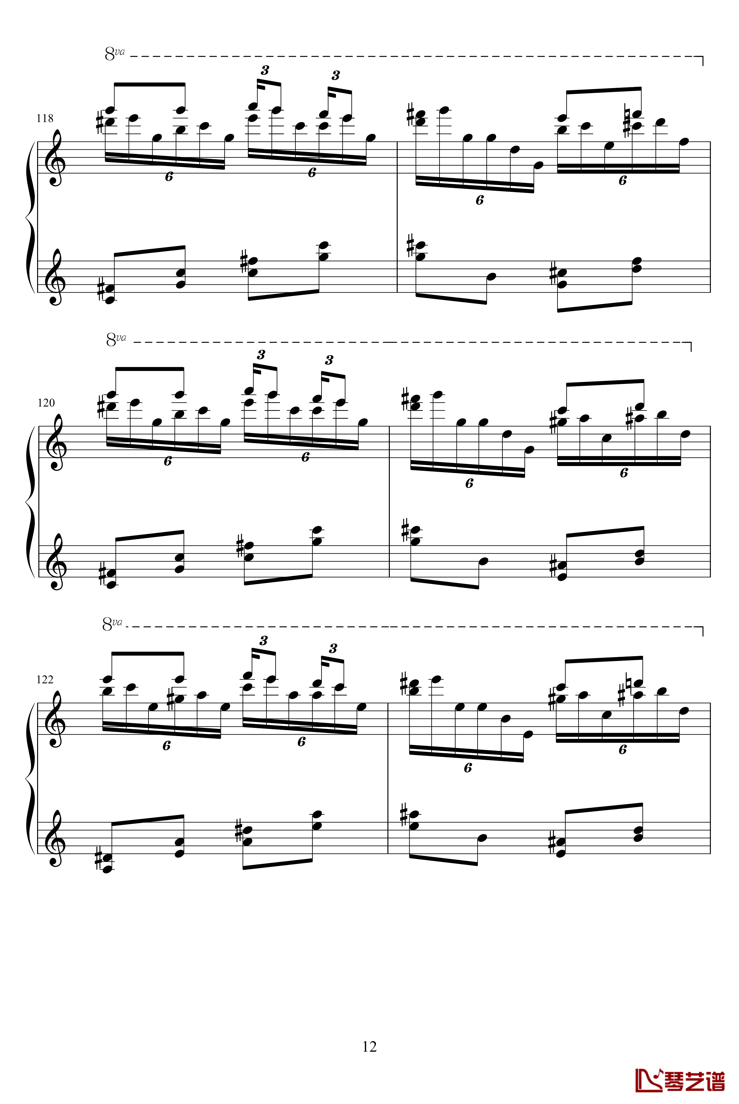 土耳其进行曲钢琴谱-原版-莫扎特-瓦洛多斯12