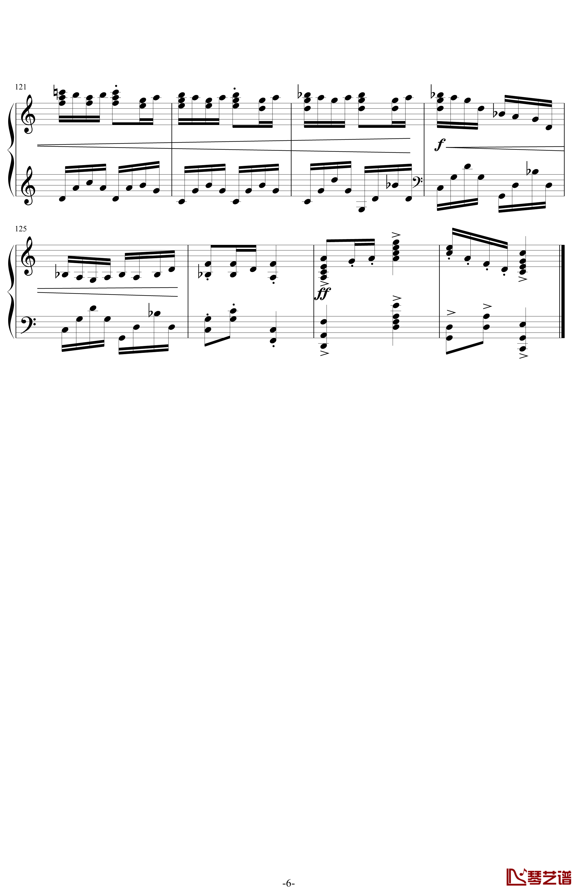 利戈顿舞曲钢琴谱-选自《库普兰之墓》-拉威尔-Ravel6