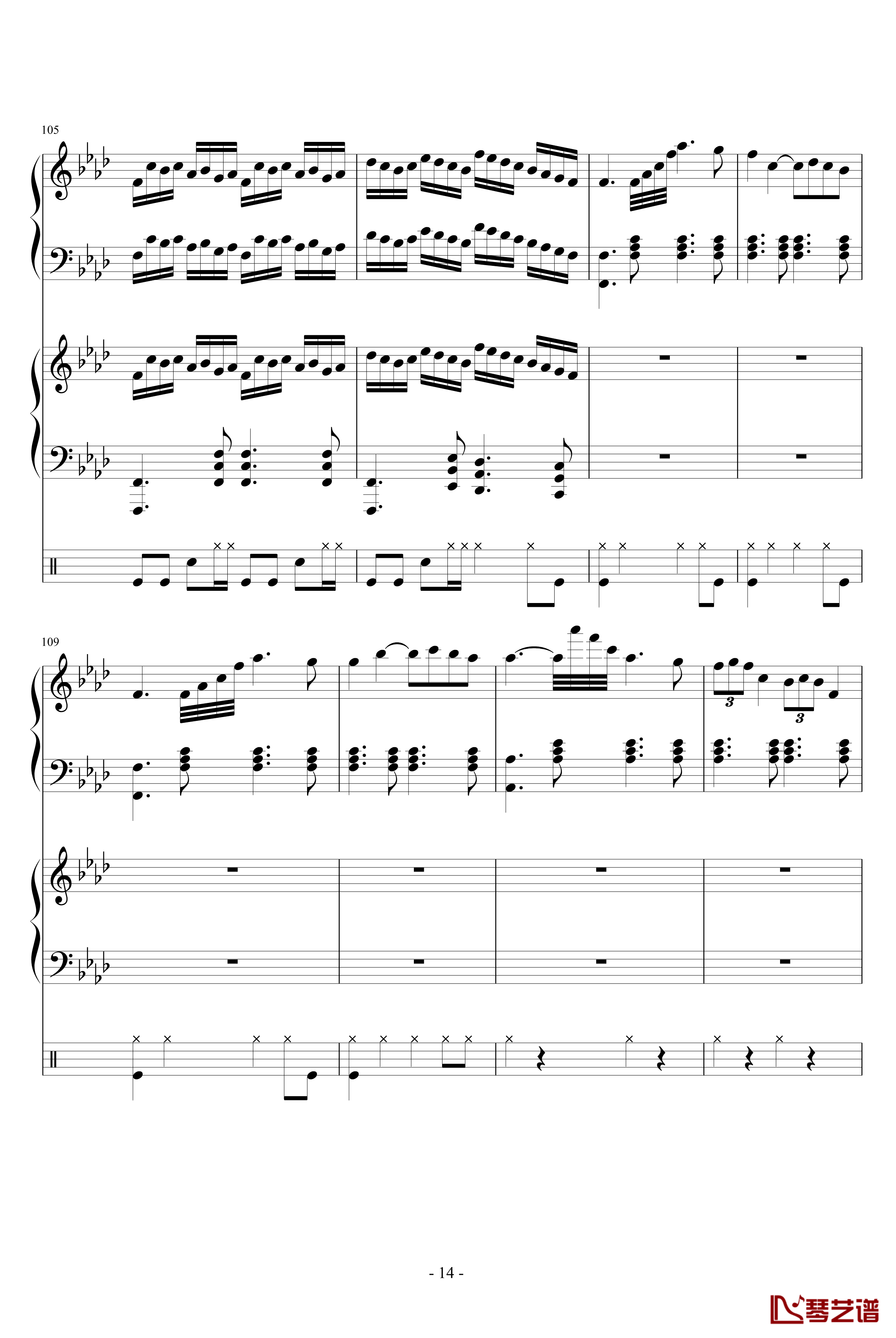 穿越古典的现代钢琴谱-吴越14