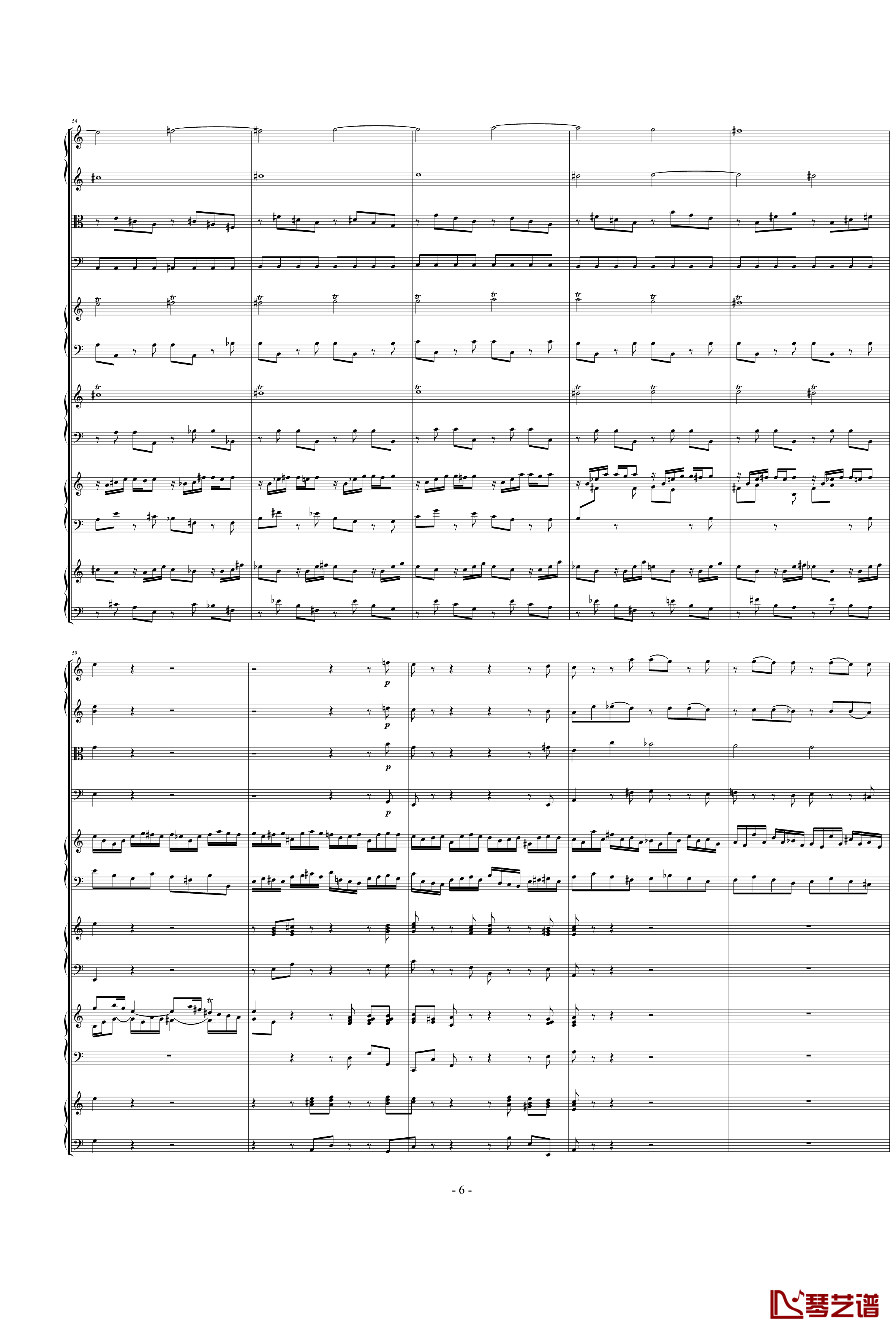 BWV1065钢琴谱-巴哈-Bach, Johann Sebastian -四羽管键琴协奏曲6