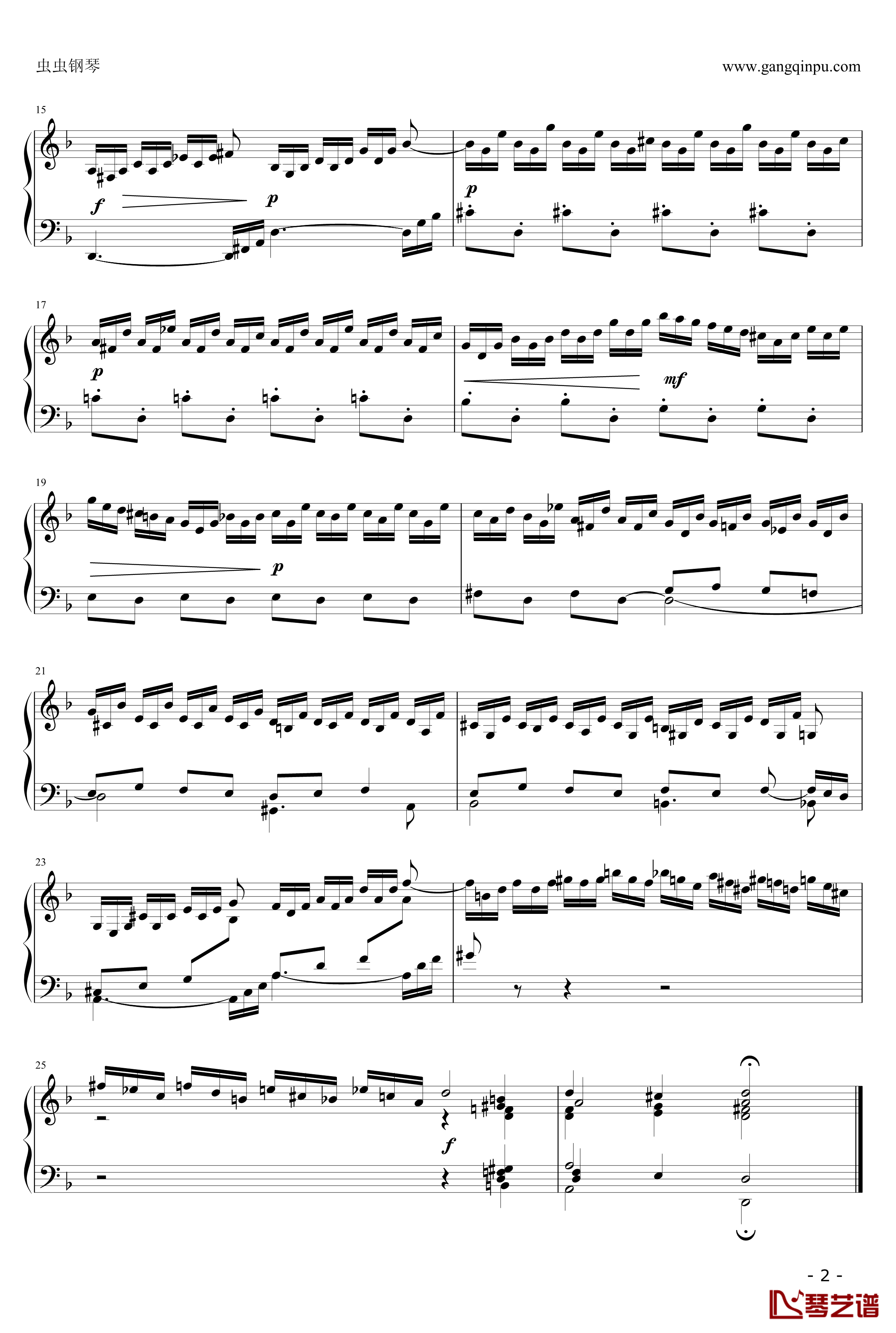 平均律小调前奏曲钢琴谱--奥芬巴赫-BWV 8512