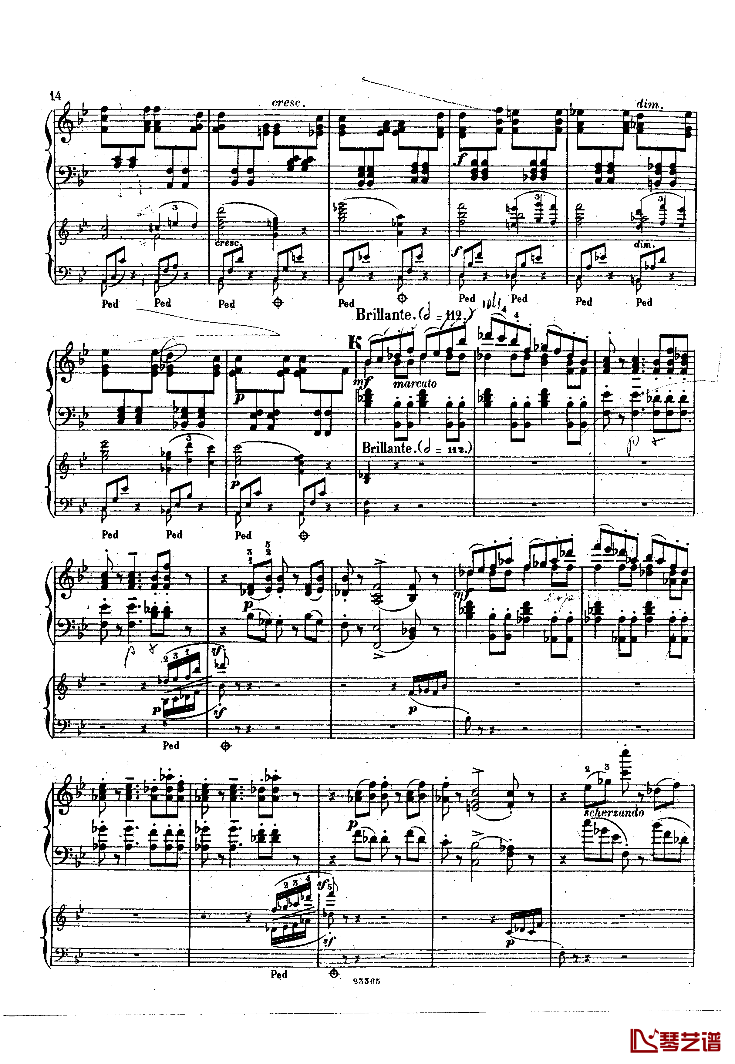 g小调钢琴协奏曲  Op.15钢琴谱-斯甘巴蒂14