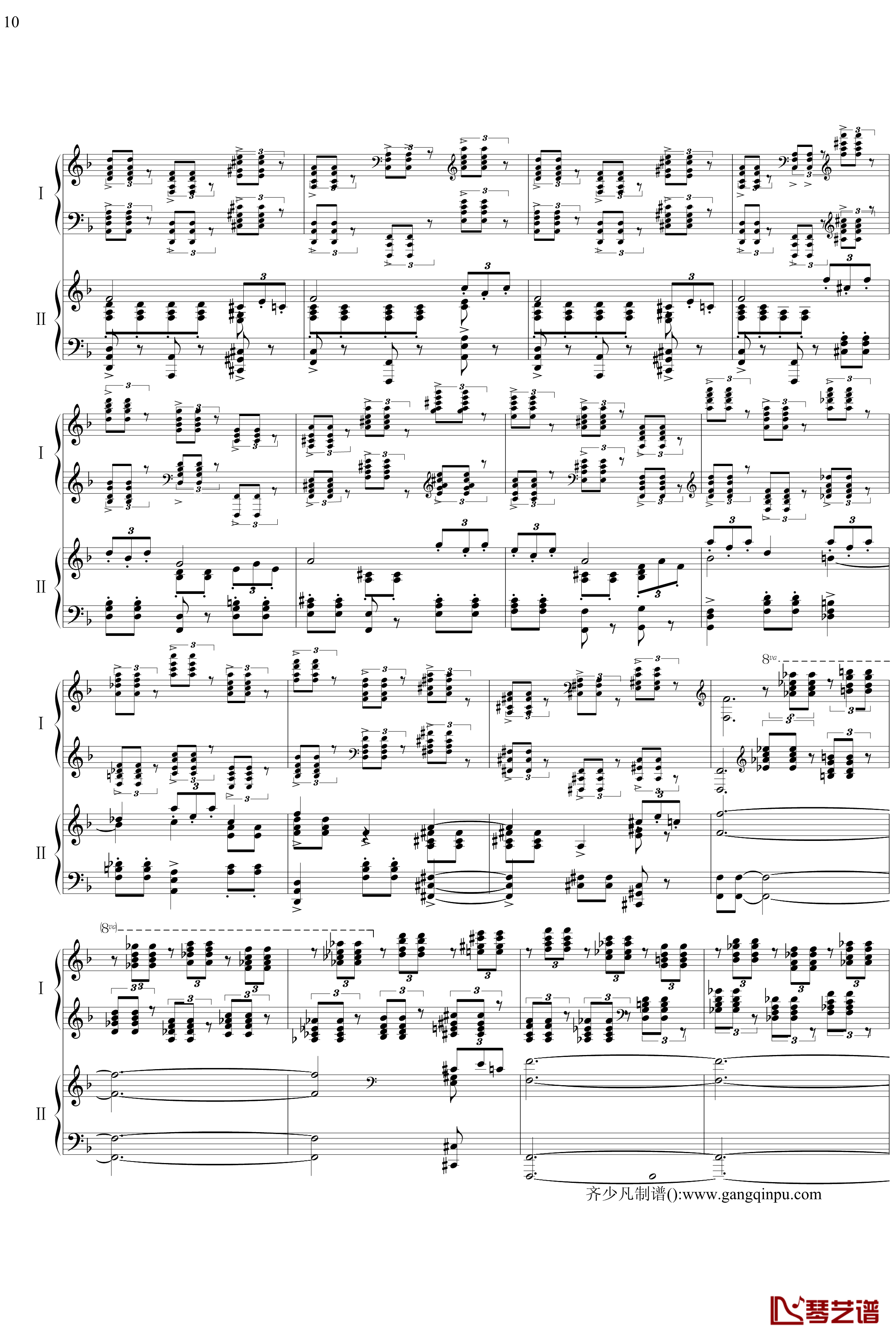 帕格尼尼主题狂想曲钢琴谱-11~18变奏-拉赫马尼若夫10