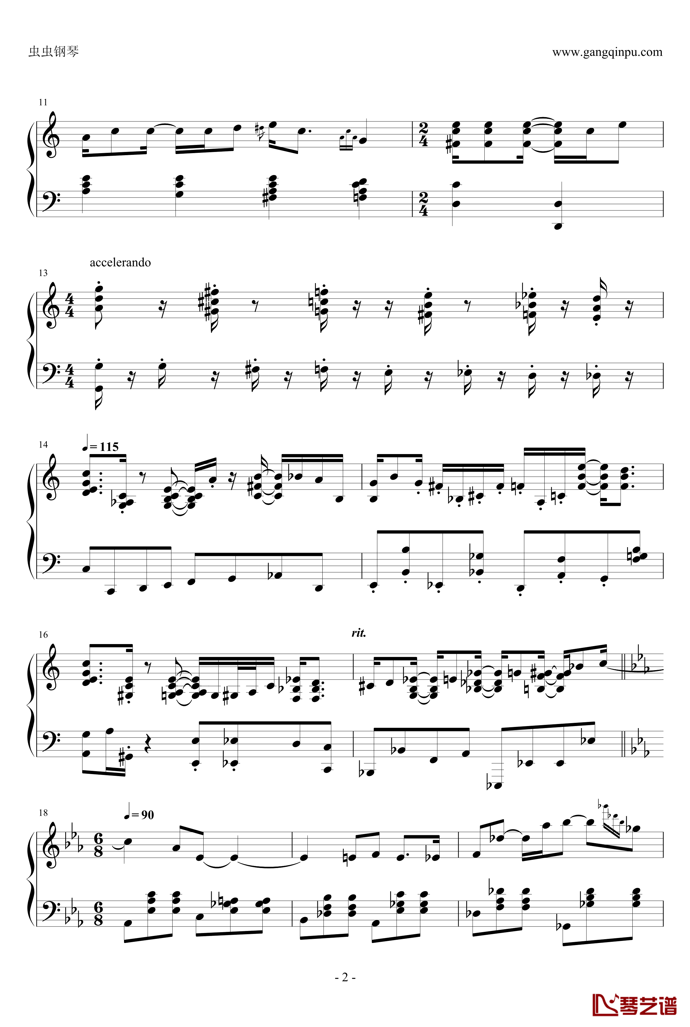 Super Mario Medley钢琴谱-超级玛丽2
