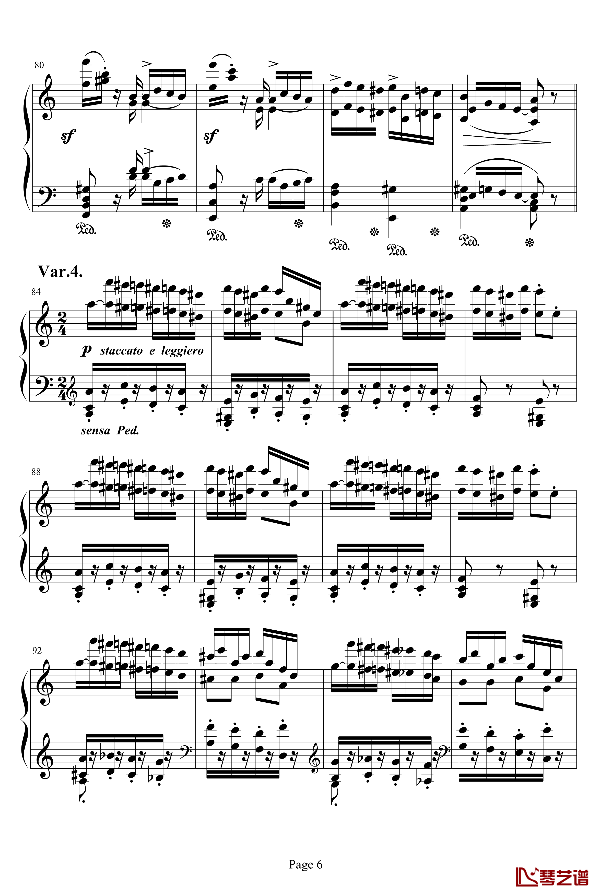帕格尼尼练习曲钢琴谱-李斯特6