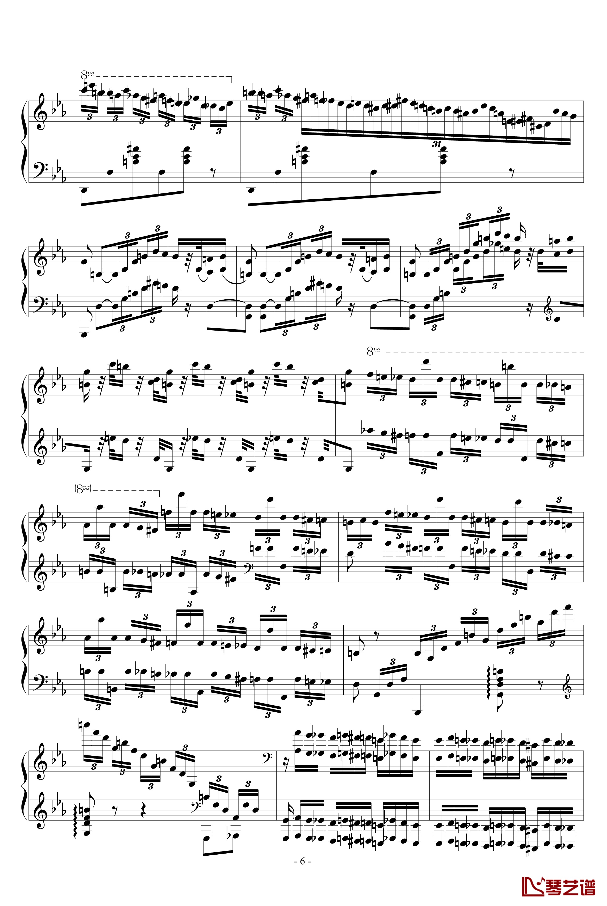 肖邦大波兰舞曲opus22钢琴谱-肖邦-chopin6