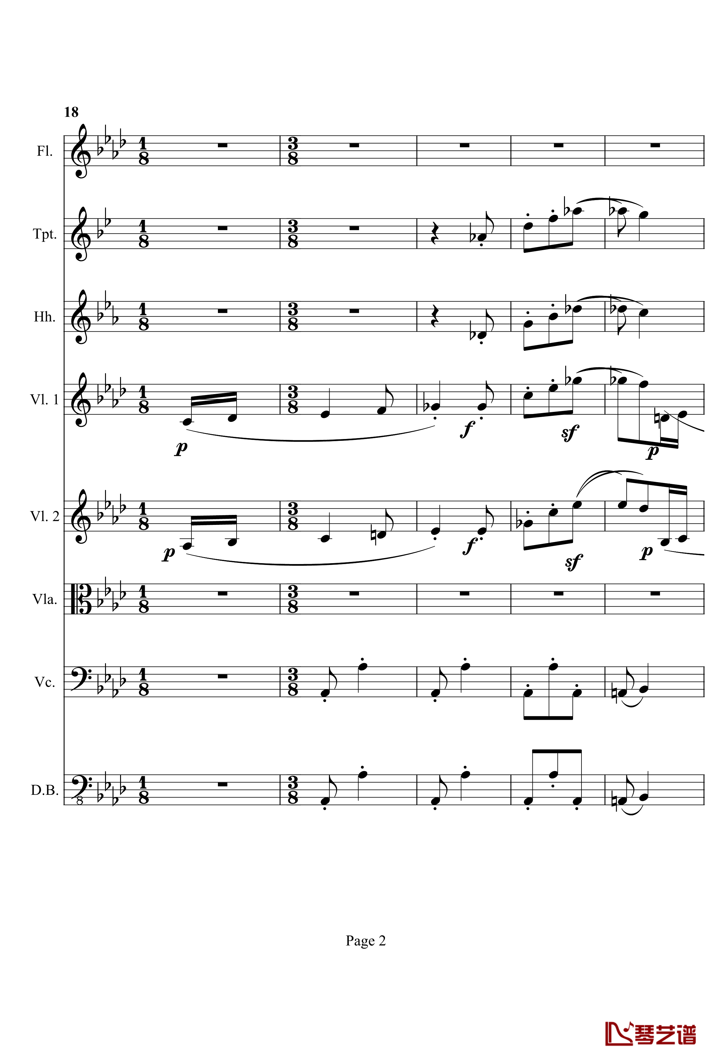 奏鸣曲之交响钢琴谱-第12首-Ⅱ-贝多芬-beethoven2