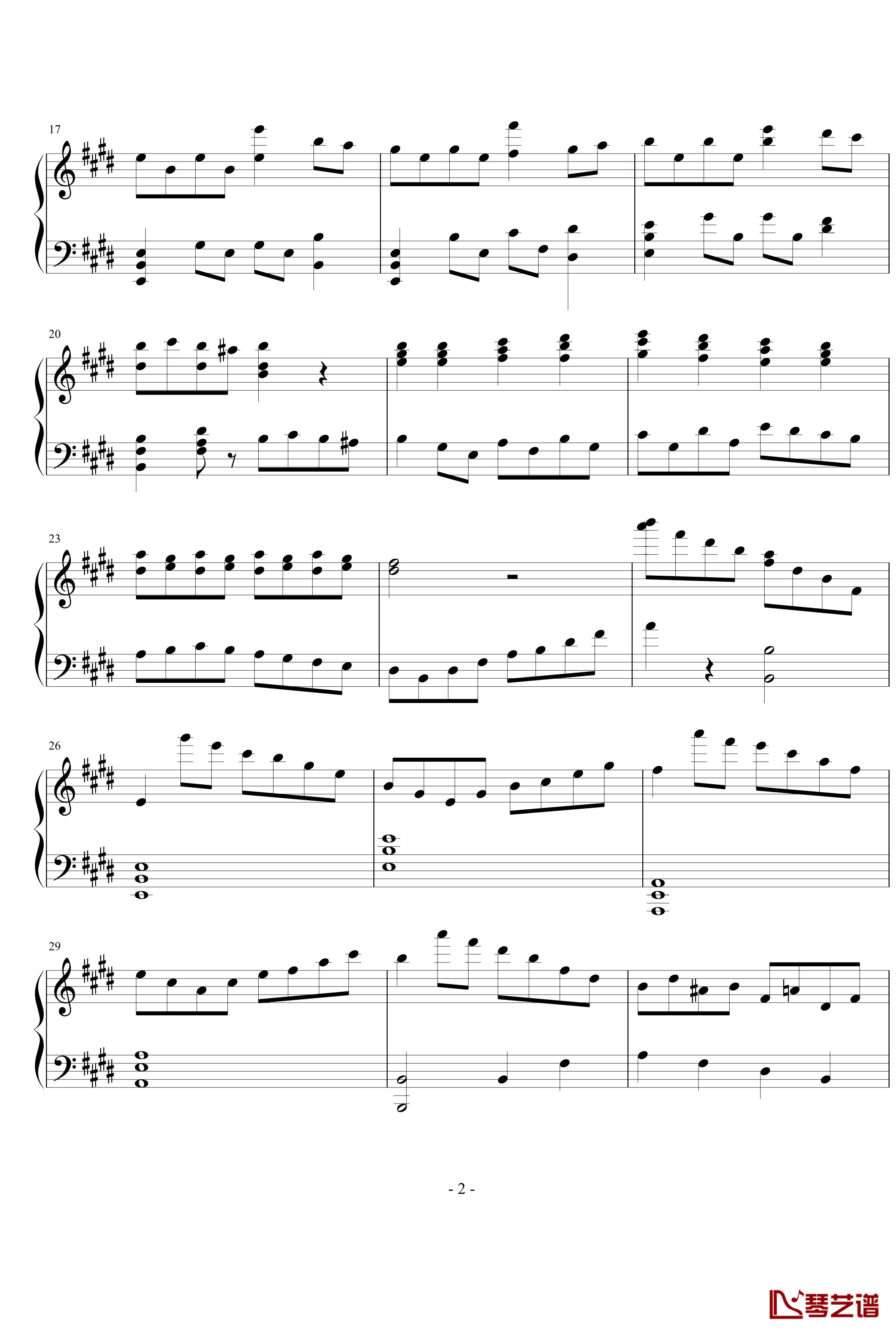 E大调第八练习曲钢琴谱-PARROT1862