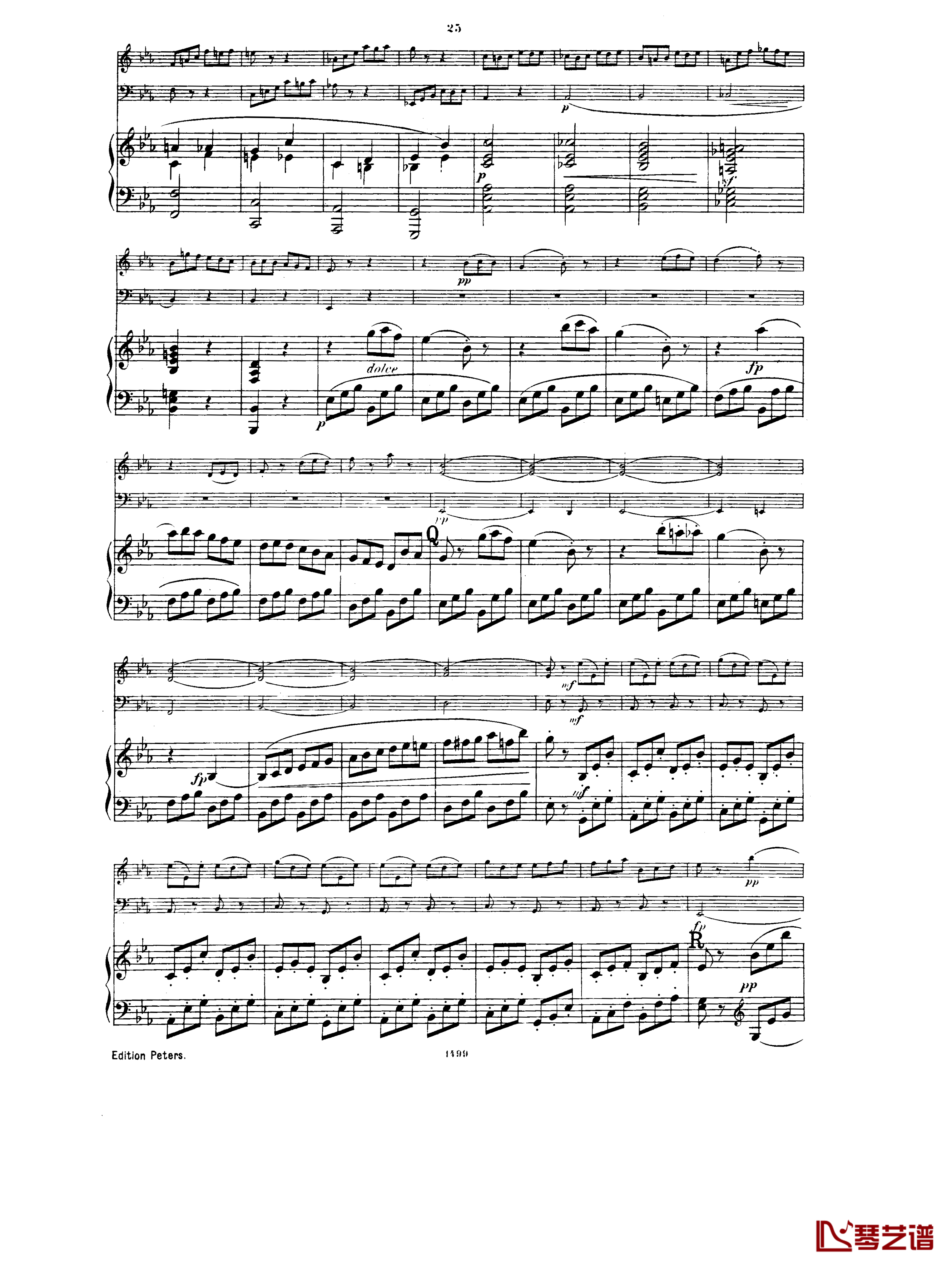 降E大调第一钢琴三重奏  Op.12钢琴谱-胡梅尔24