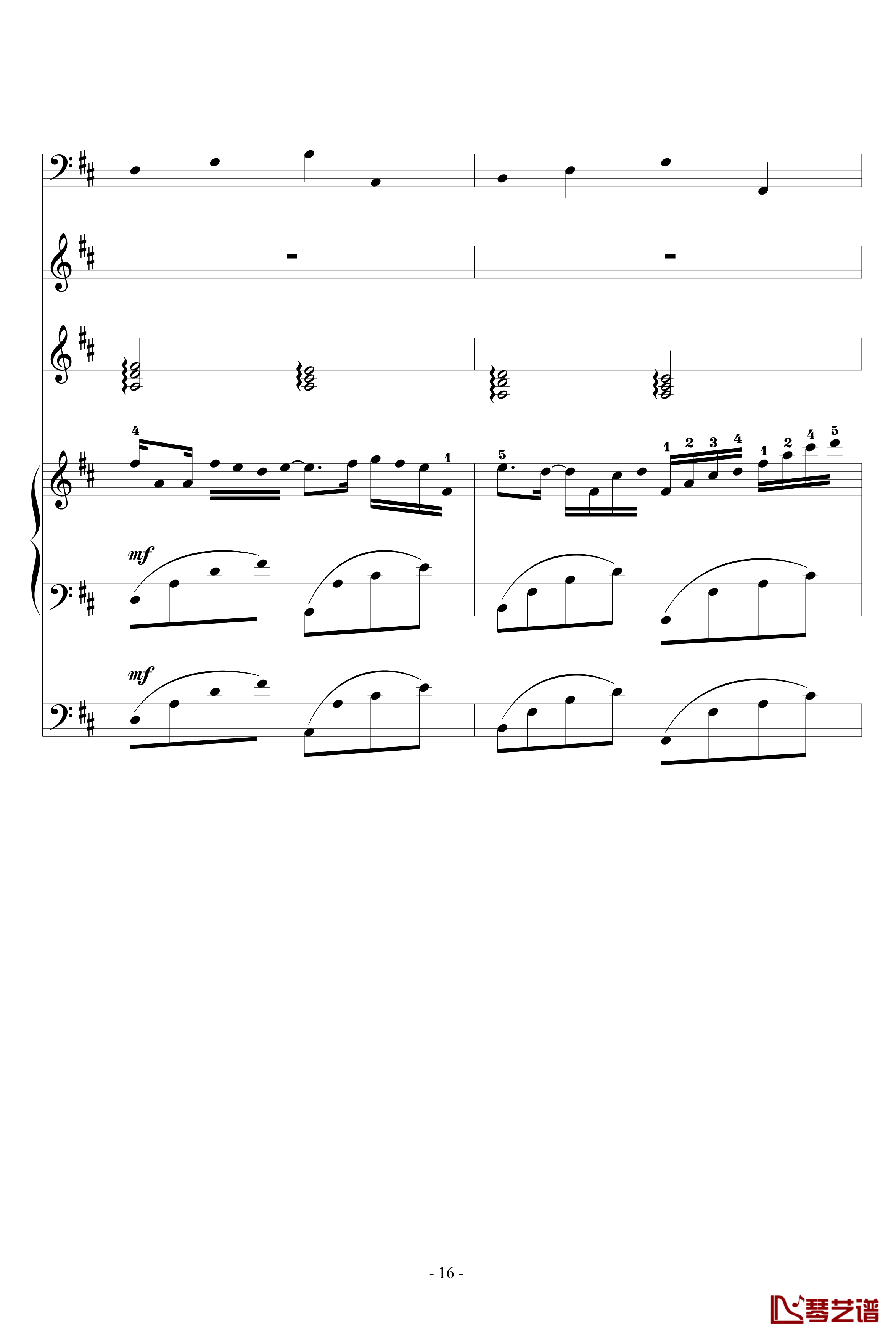 卡农钢琴谱-帕赫贝尔-Pachelbel16