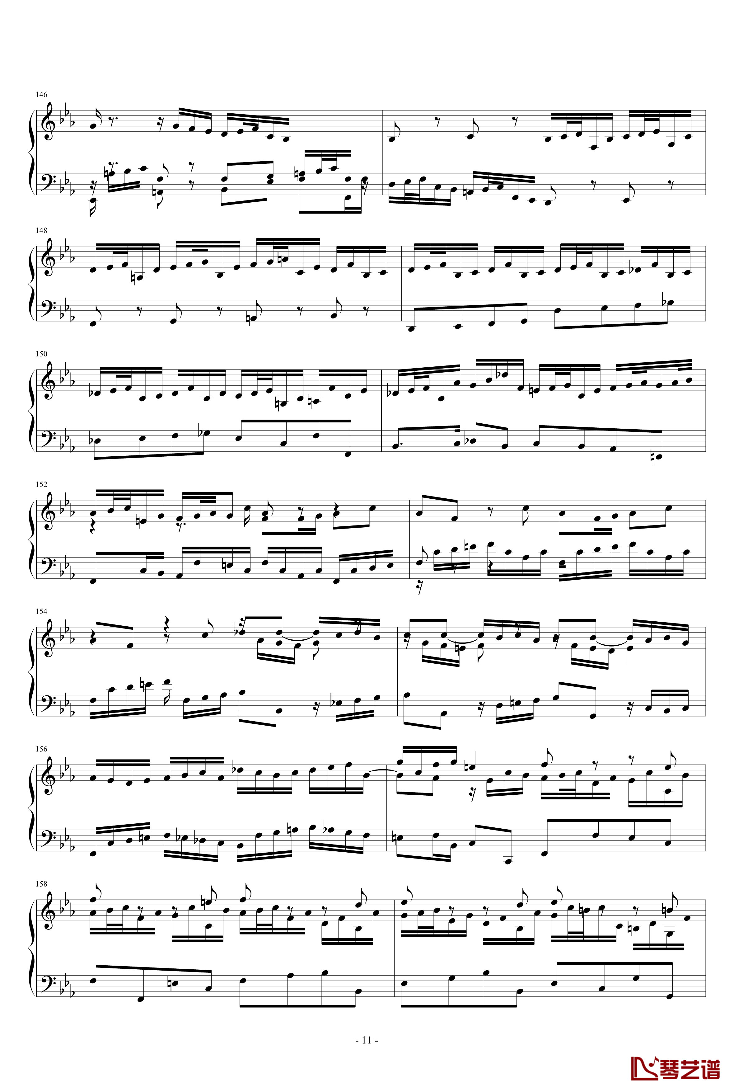 C小调托卡塔BWV911钢琴谱-雅克·奥芬巴赫11