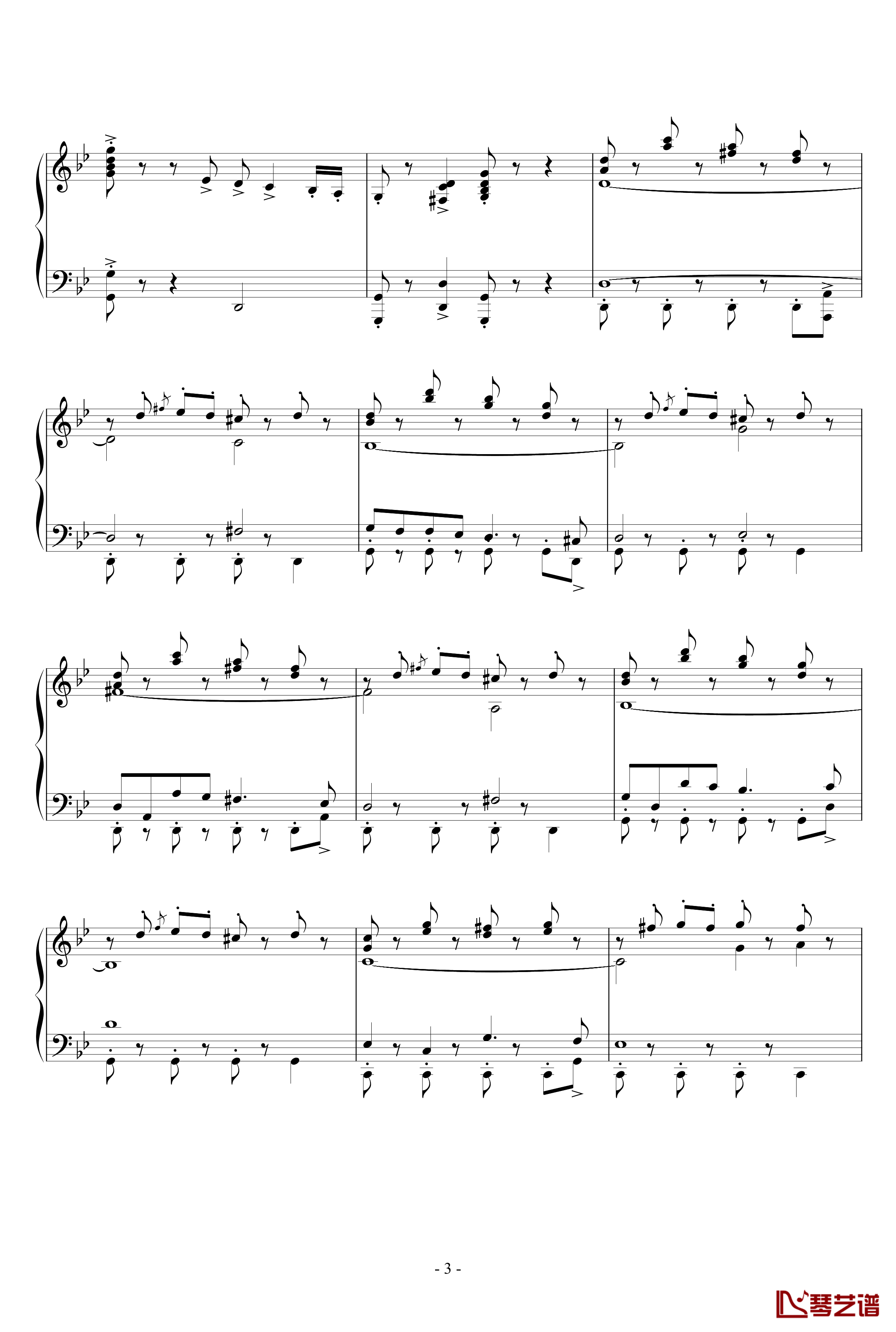 La Cumparsita钢琴谱-James Last3