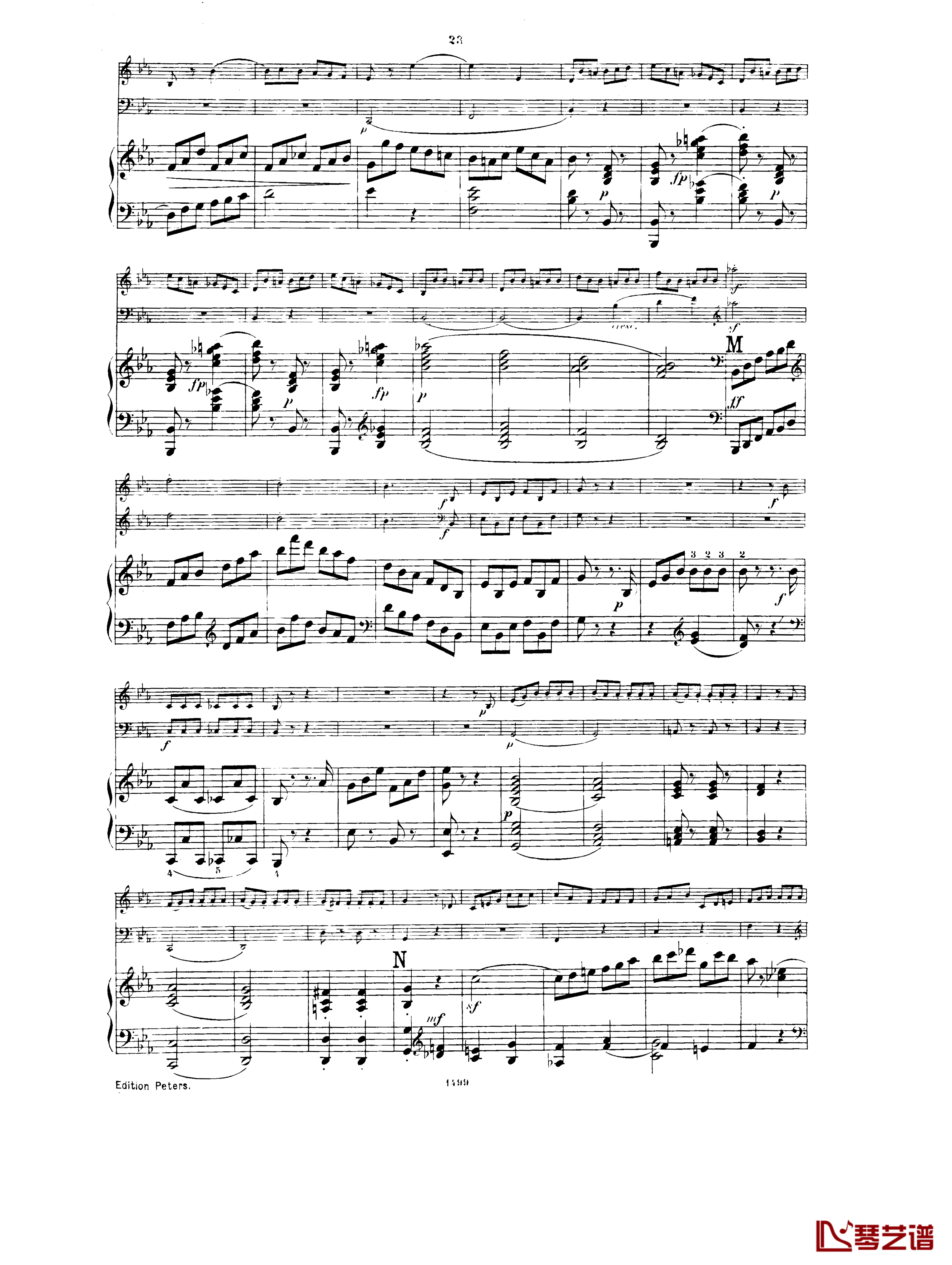  降E大调第一钢琴三重奏  Op.12钢琴谱-胡梅尔22