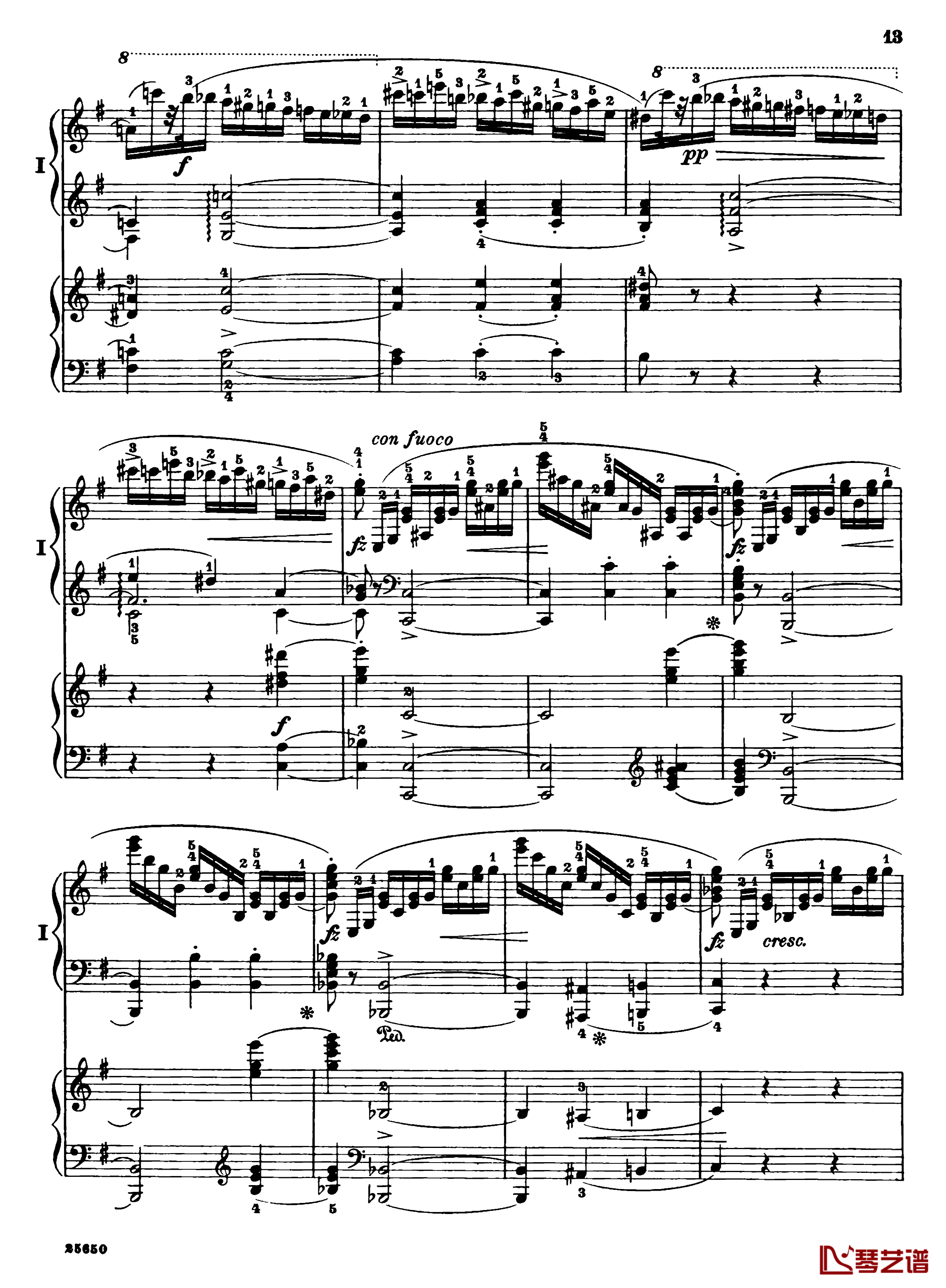 肖邦第一钢琴协奏曲钢琴谱-肖邦15