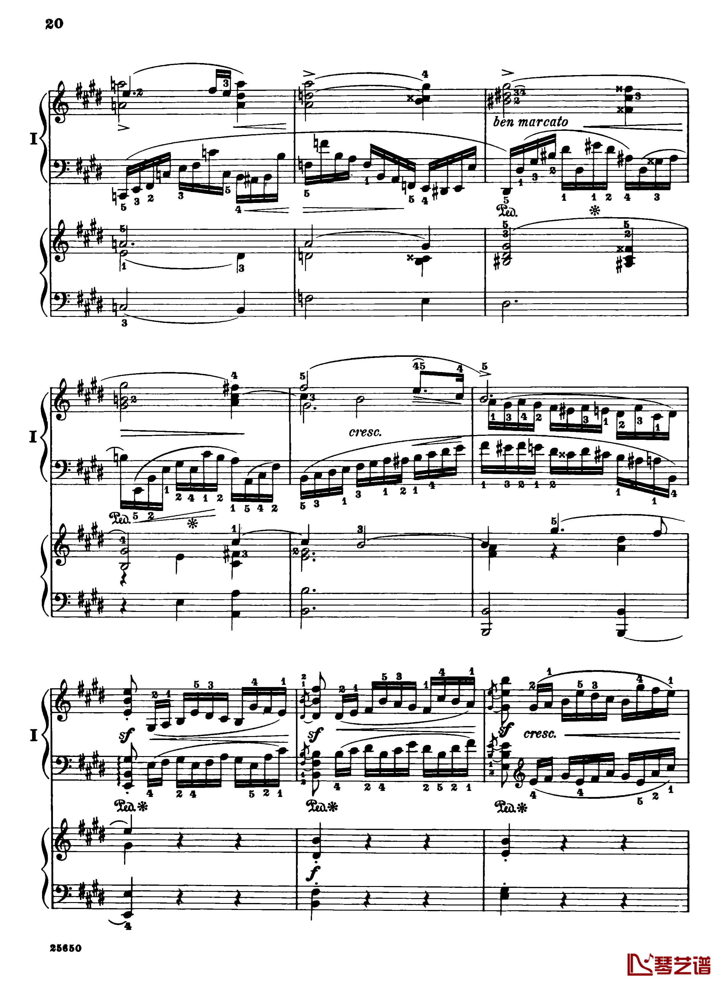 肖邦第一钢琴协奏曲钢琴谱-肖邦22
