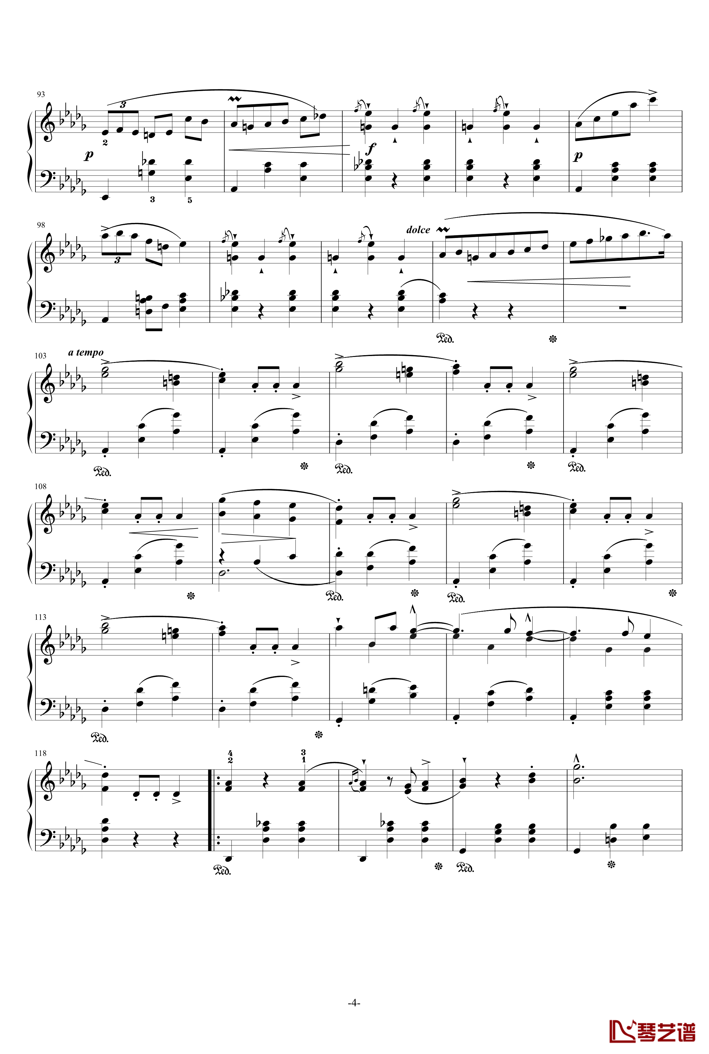 降E大调华丽大圆舞曲Op.18钢琴谱-肖邦-chopin4