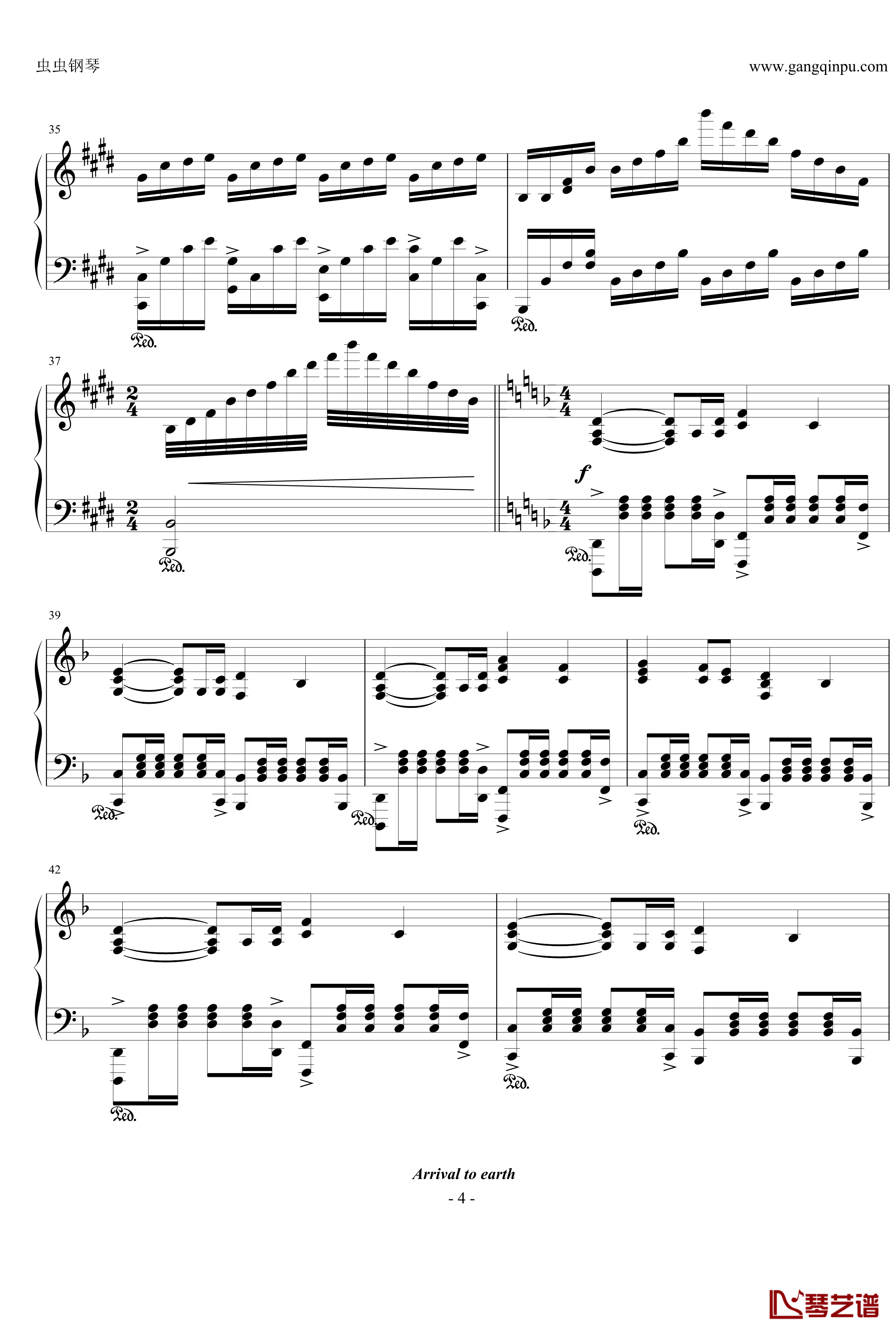 变形金刚钢琴谱4