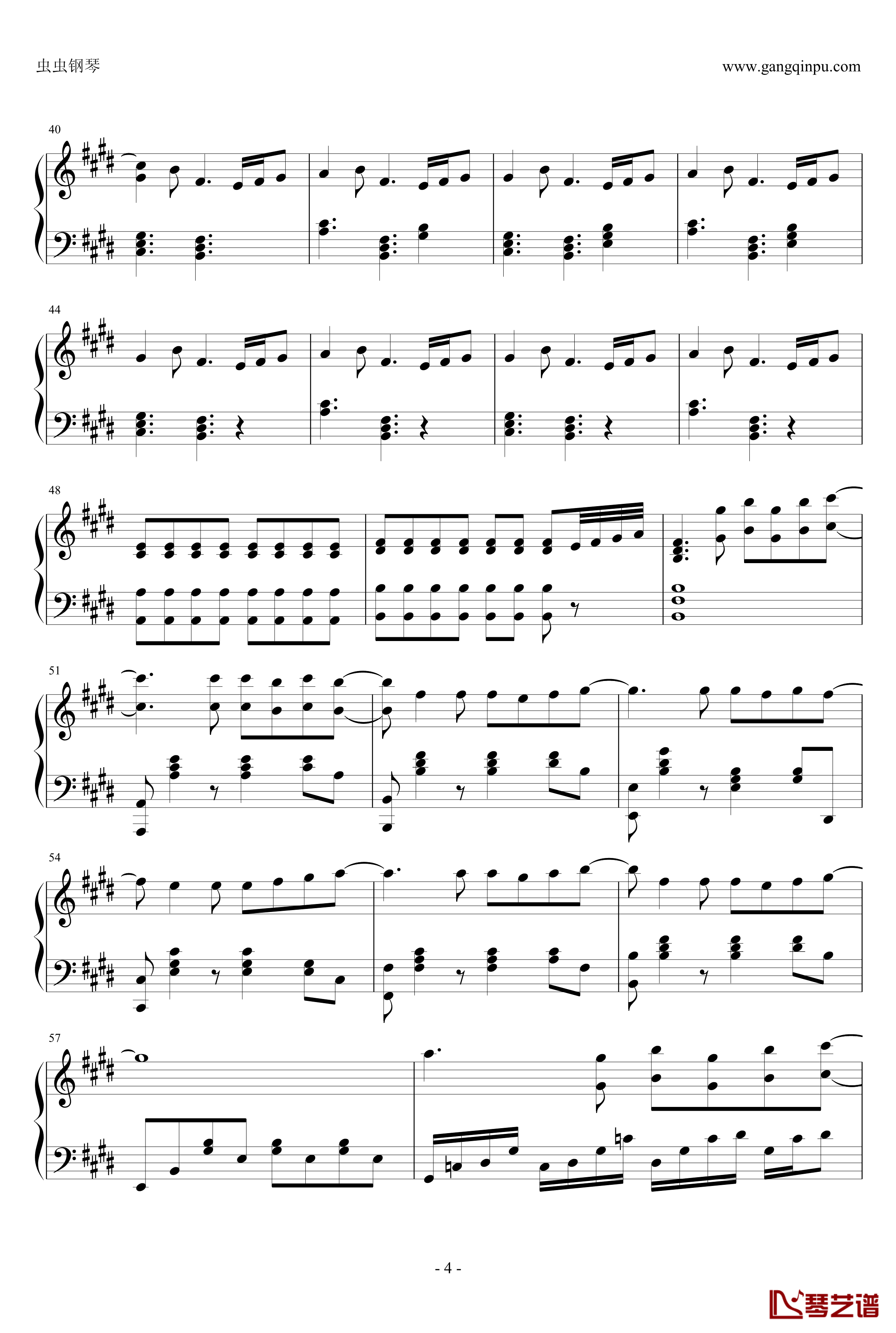 泡沫钢琴谱-钢琴演奏-邓紫棋4