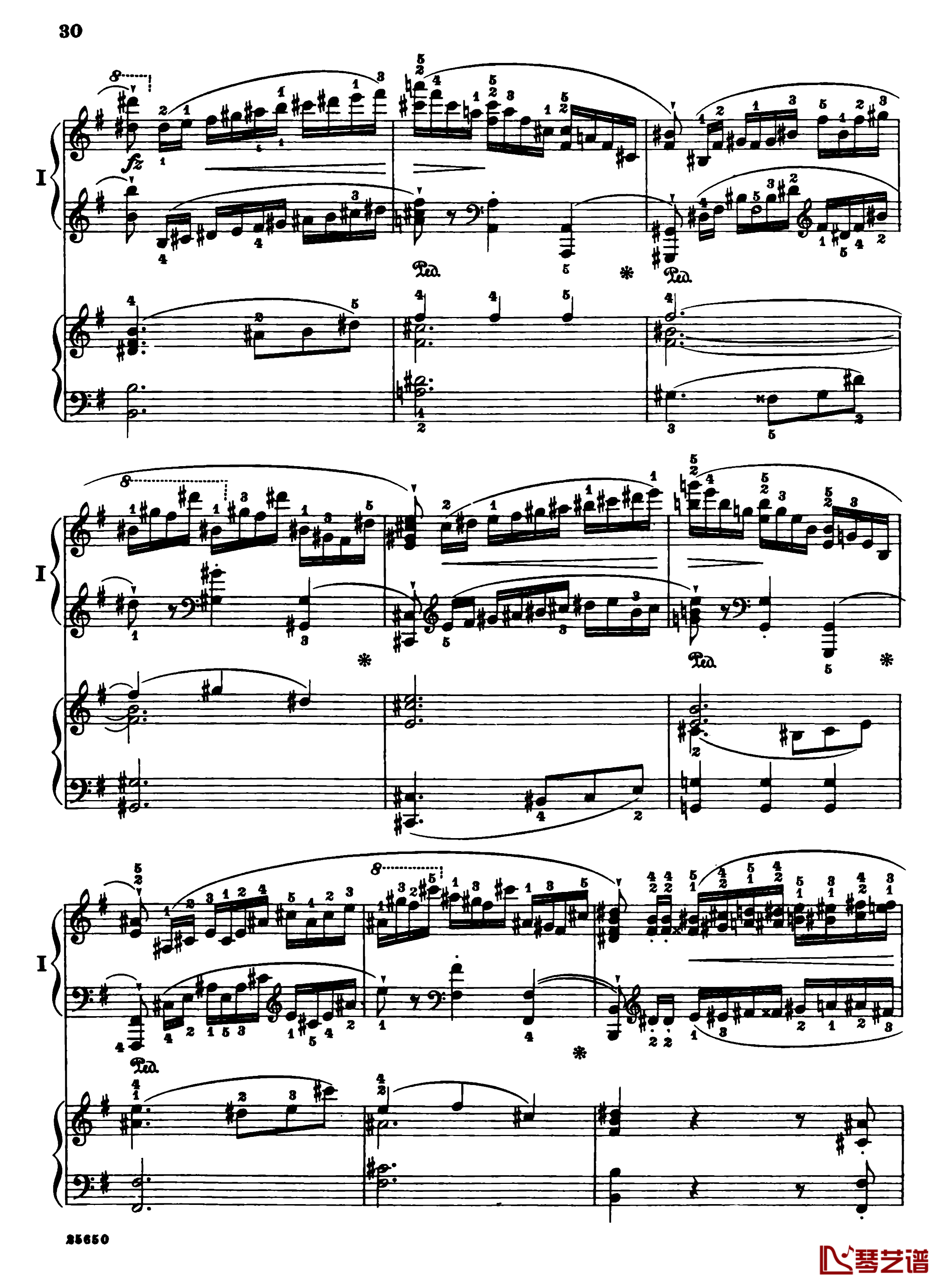 肖邦第一钢琴协奏曲钢琴谱-肖邦32
