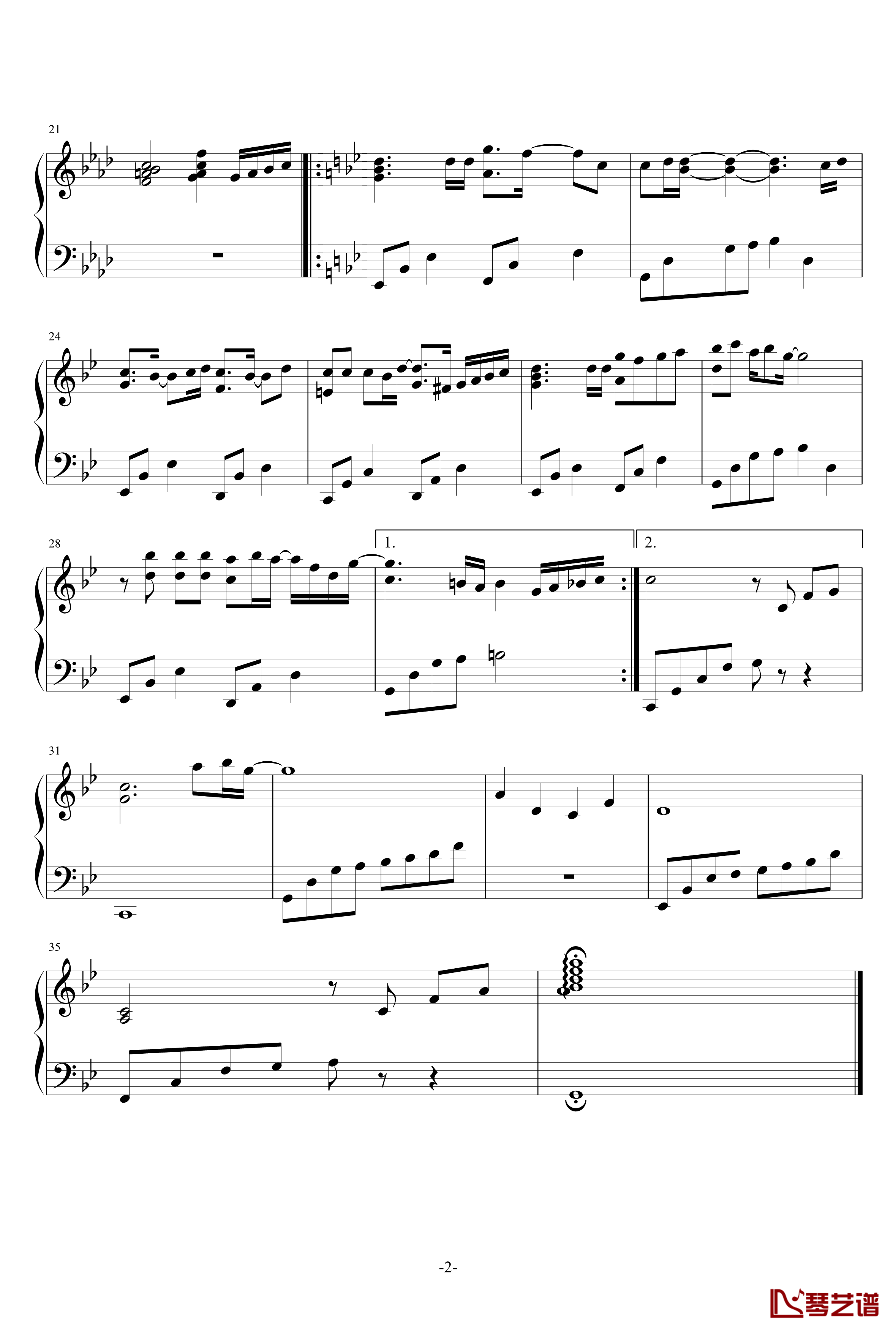 月陽炎钢琴谱2