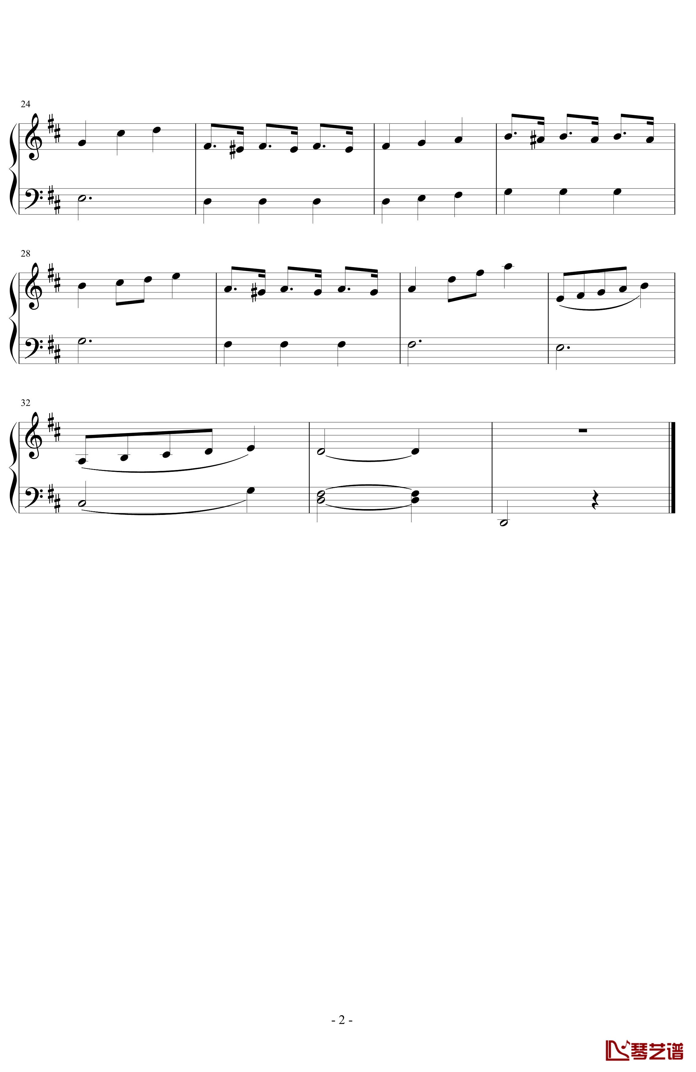 D大调第二小步舞曲钢琴谱-zzmx09162