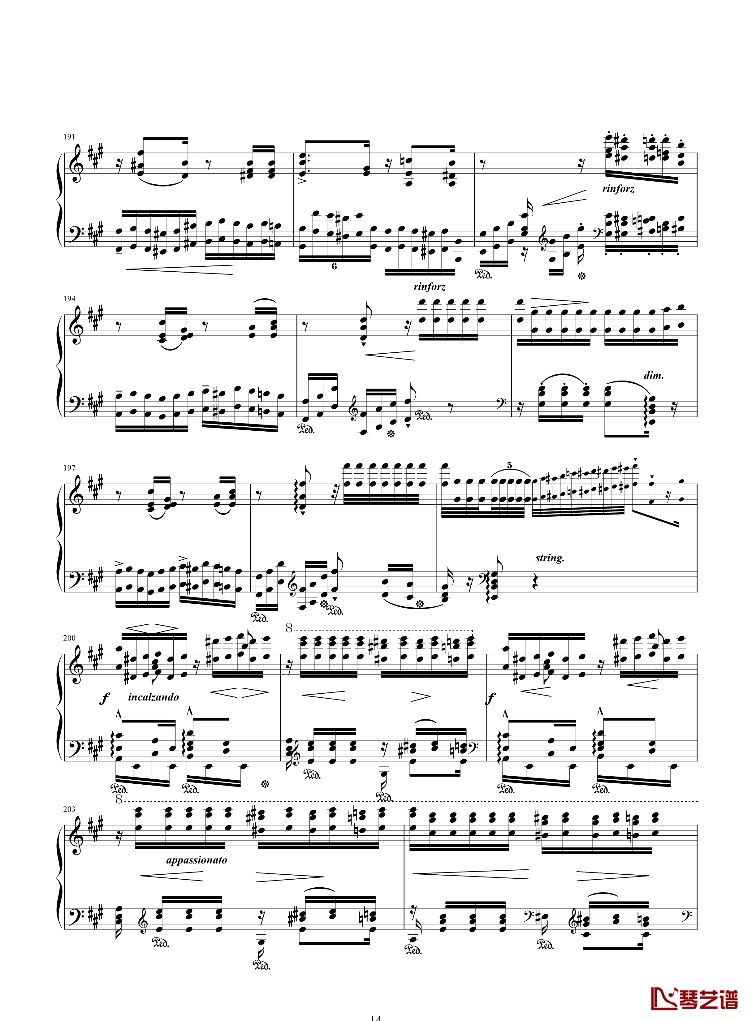 唐璜的回忆钢琴谱-34页全谱-李斯特14