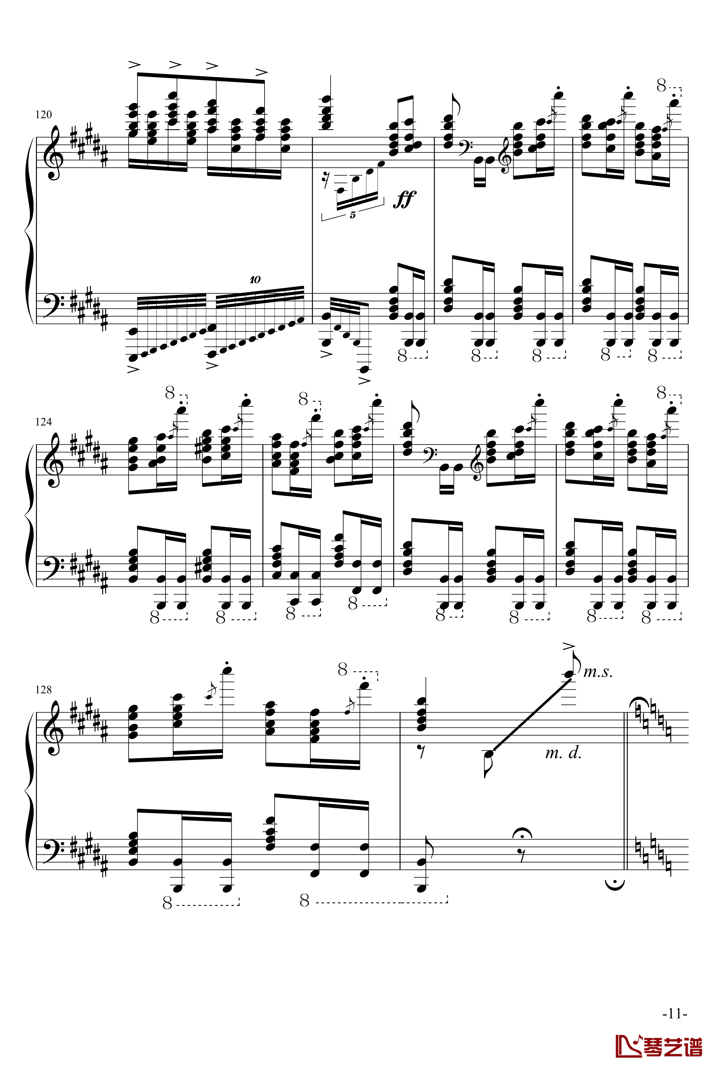 玩命版土耳其进行曲钢琴谱-莫扎特11
