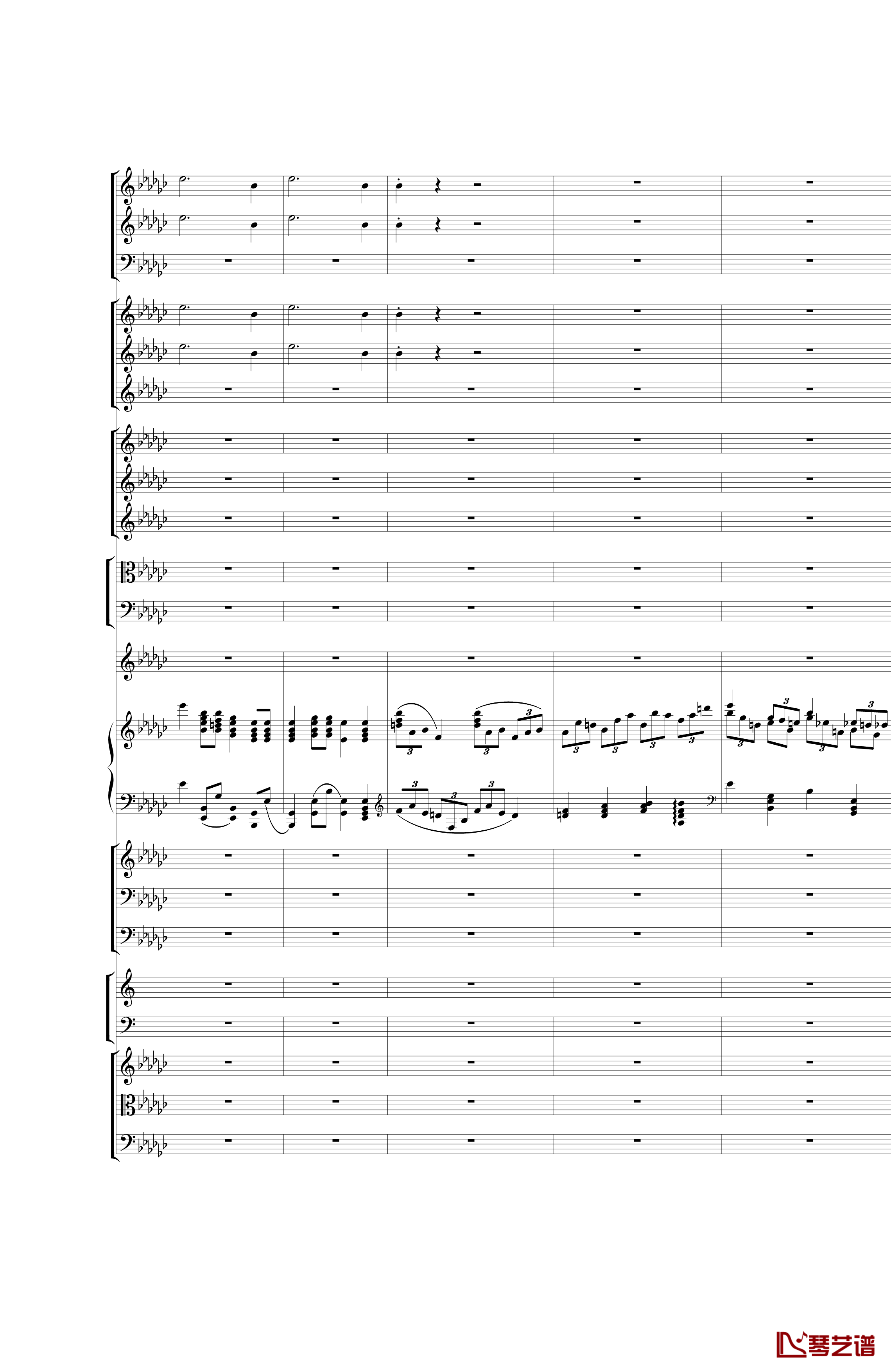 Piano Concerto No.3 in E Flat minor钢琴谱 I.Moderto-热情而辉煌9