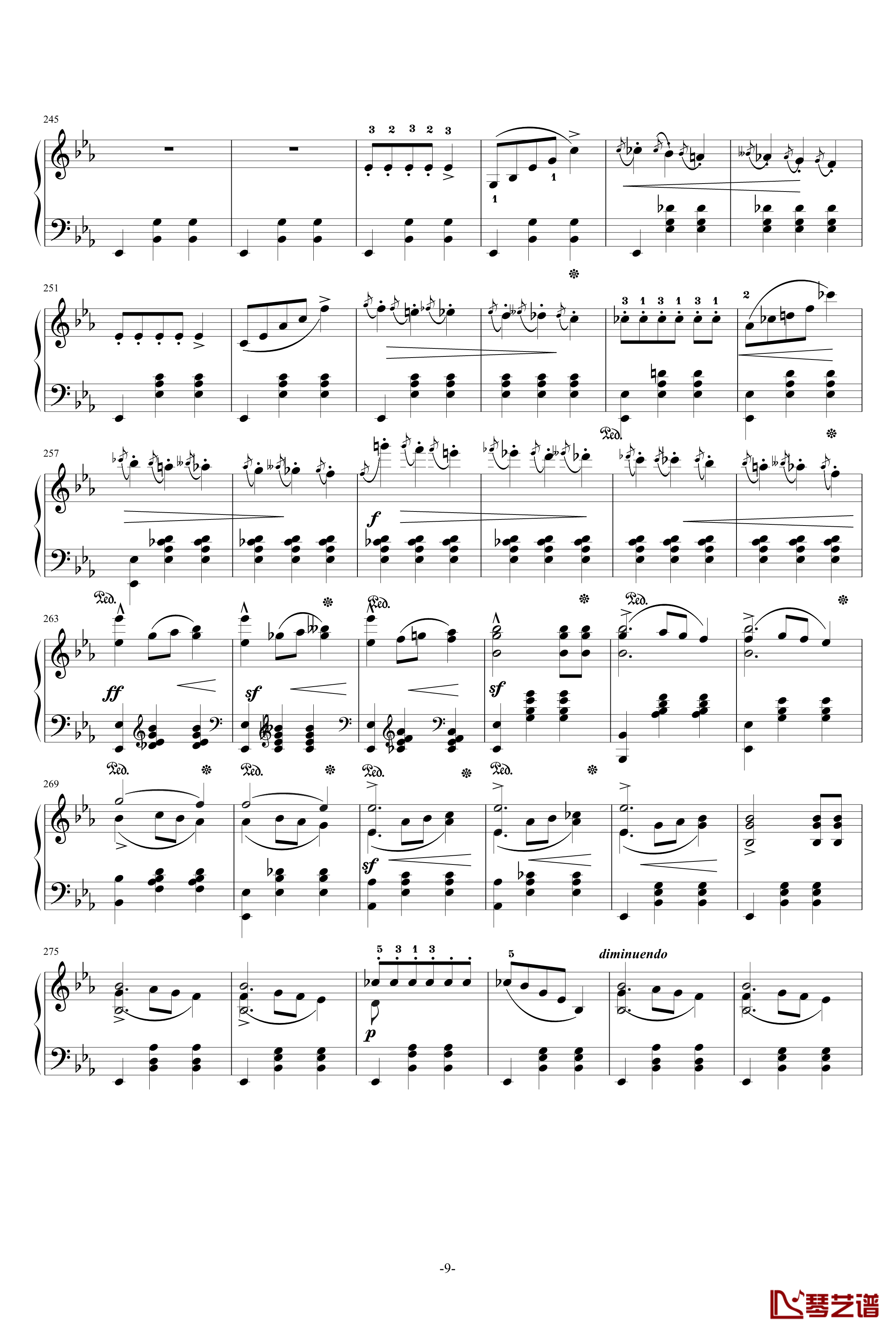 降E大调华丽大圆舞曲Op.18钢琴谱-肖邦-chopin9