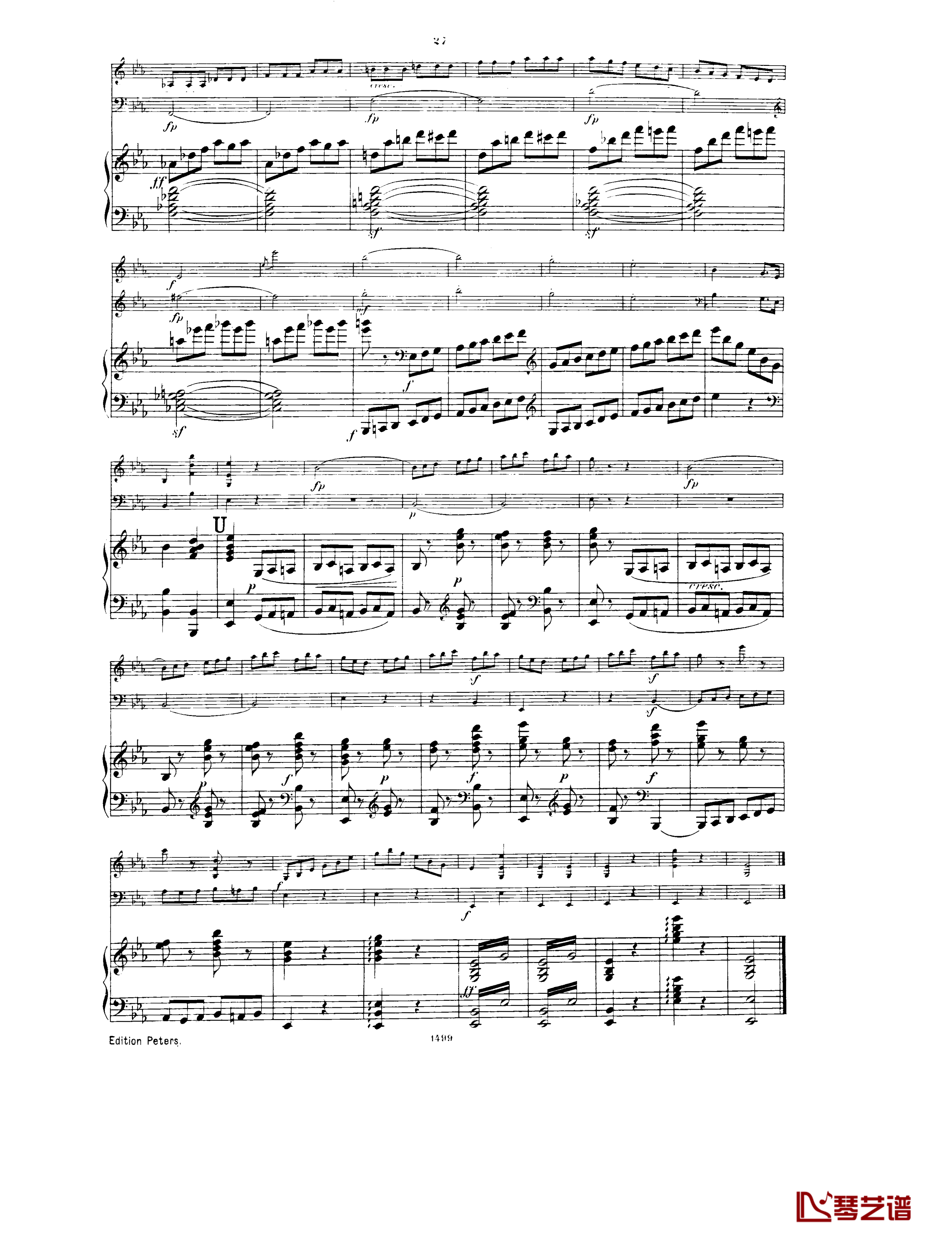  降E大调第一钢琴三重奏  Op.12钢琴谱-胡梅尔26