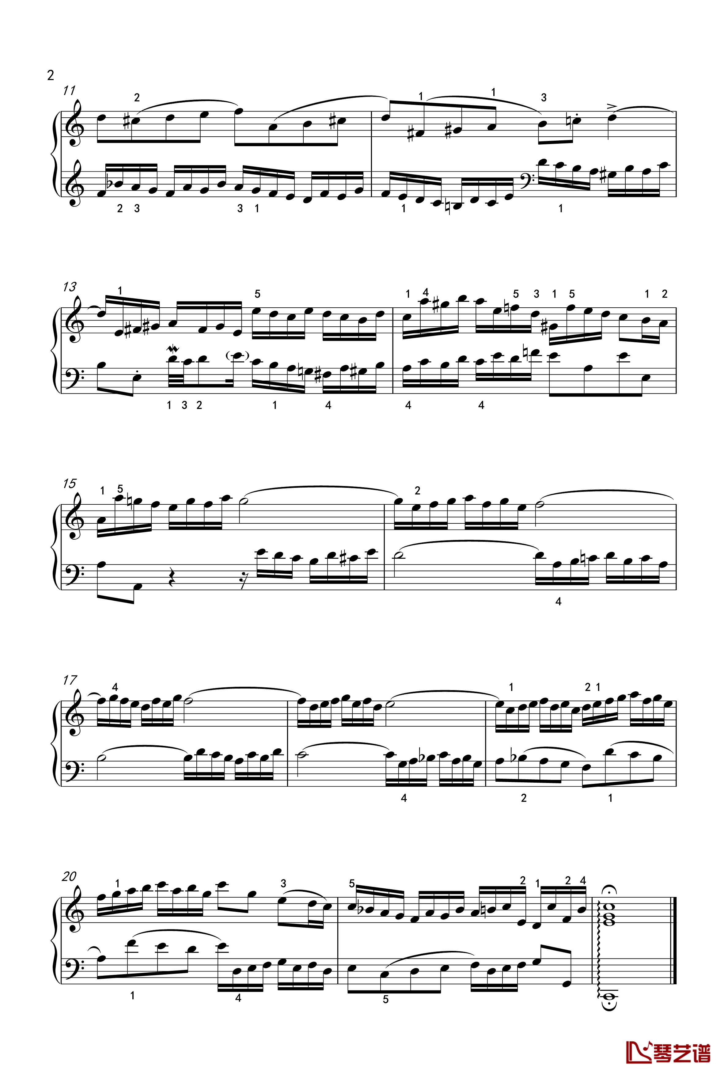 二部创意曲钢琴谱-1-BWV-772-巴赫-P.E.Bach2