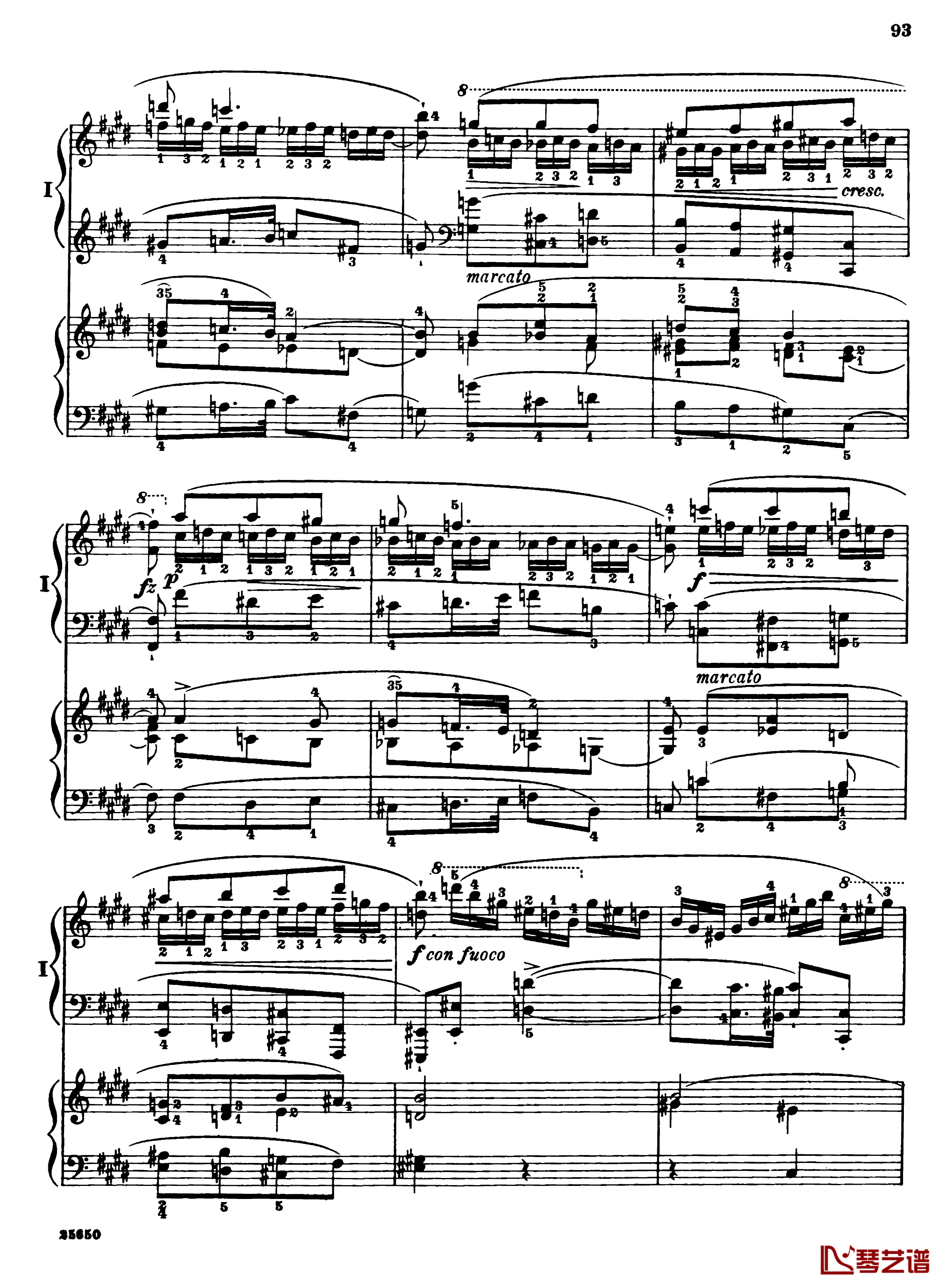 肖邦第一钢琴协奏曲钢琴谱-肖邦95