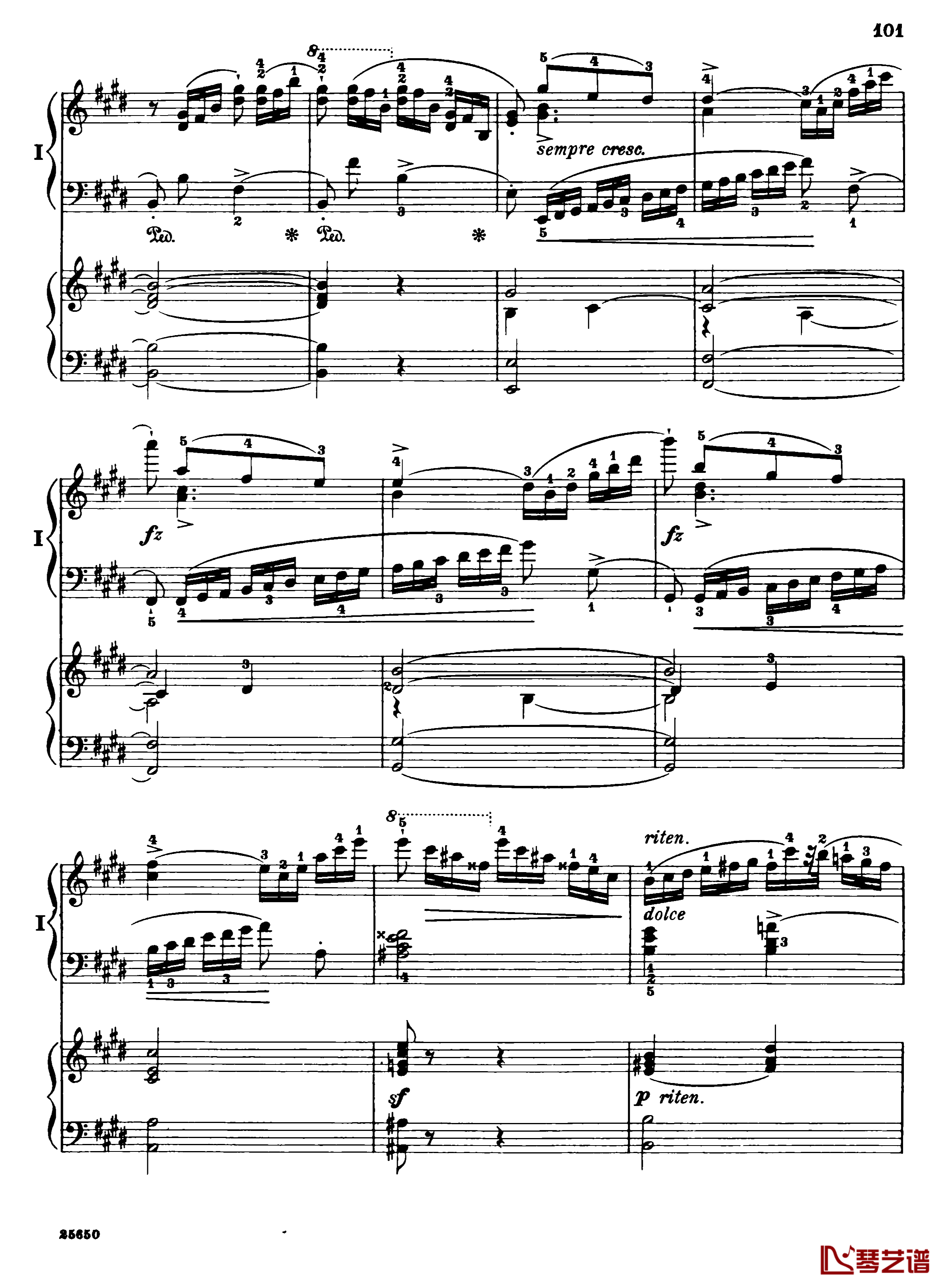 肖邦第一钢琴协奏曲钢琴谱-肖邦103
