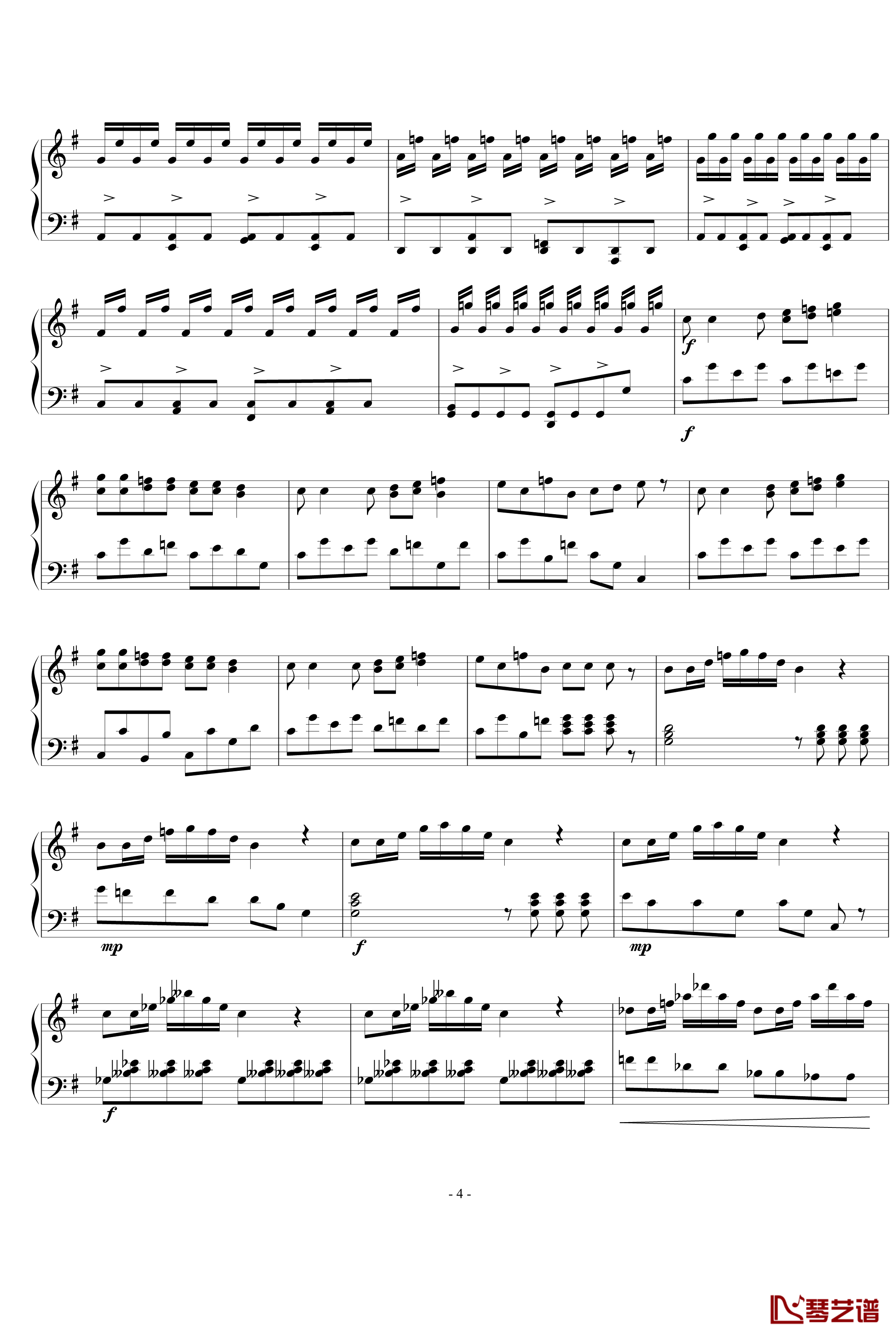 奏鸣曲钢琴谱-原创-abimusic4