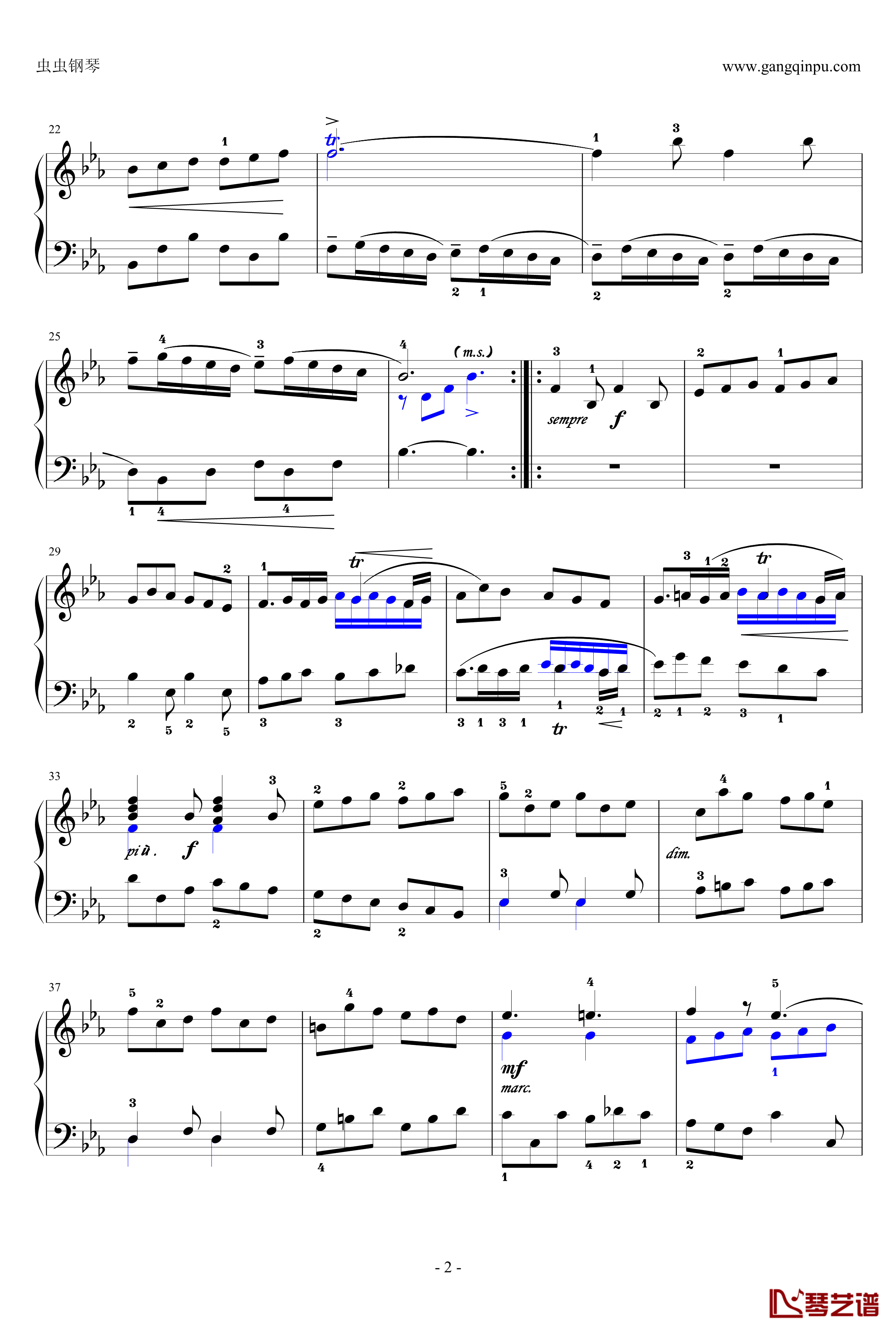 基格钢琴谱-法国组曲四 No.6-奥芬巴赫2