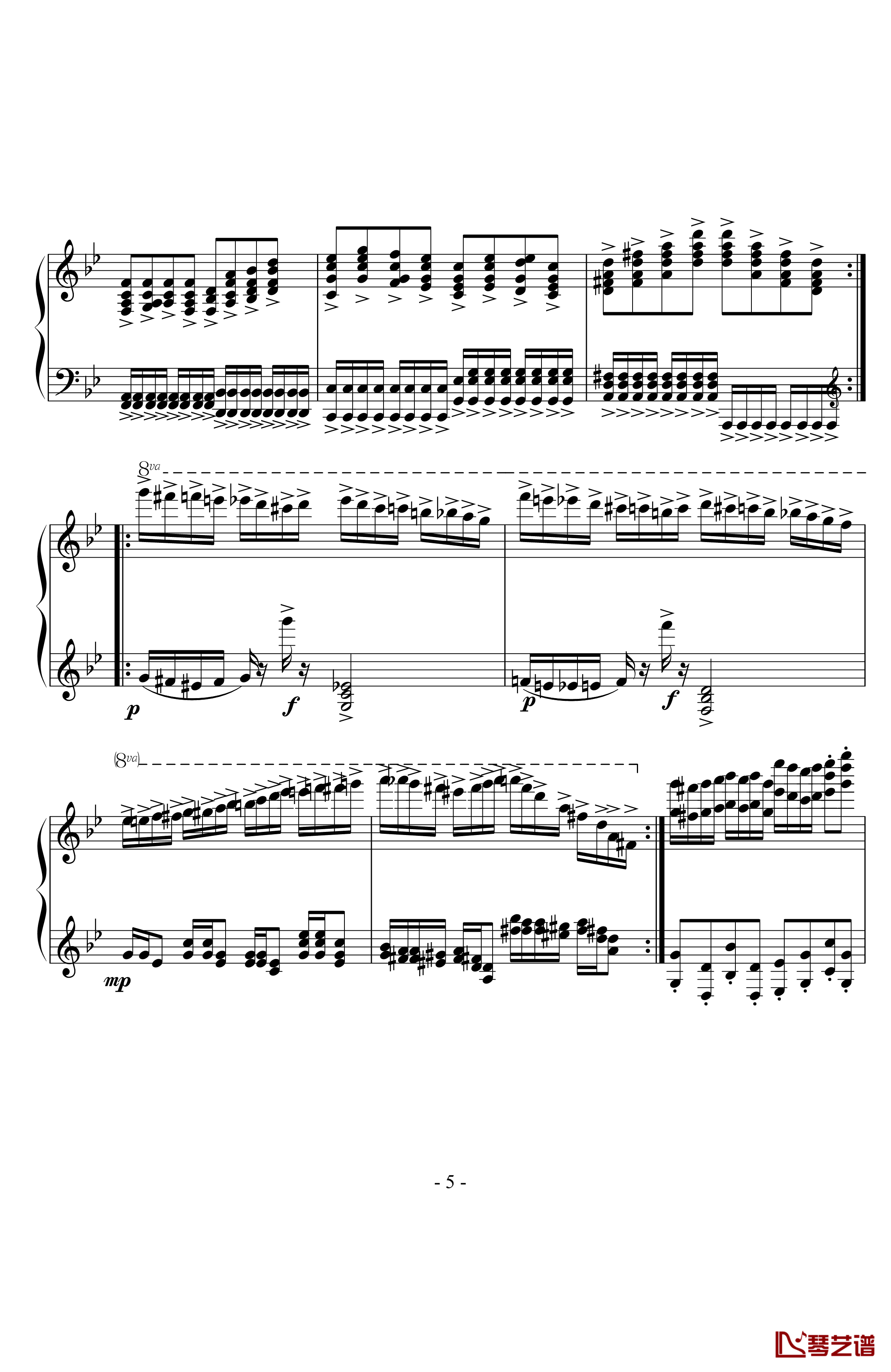 无穷变奏钢琴谱-DXF5