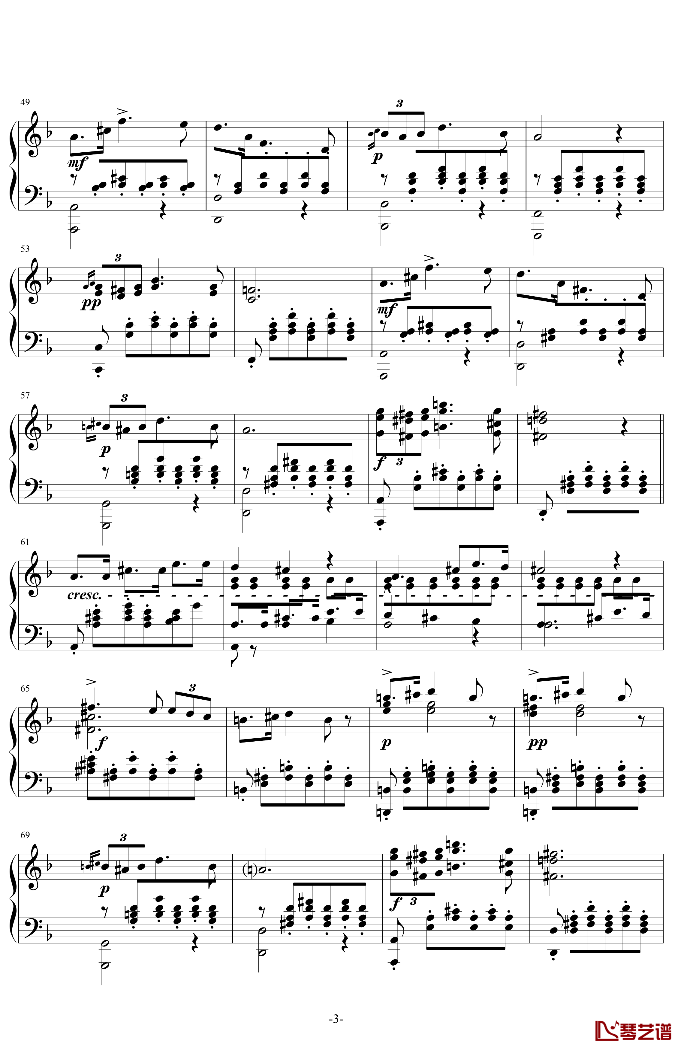 小夜曲钢琴谱-舒伯特3