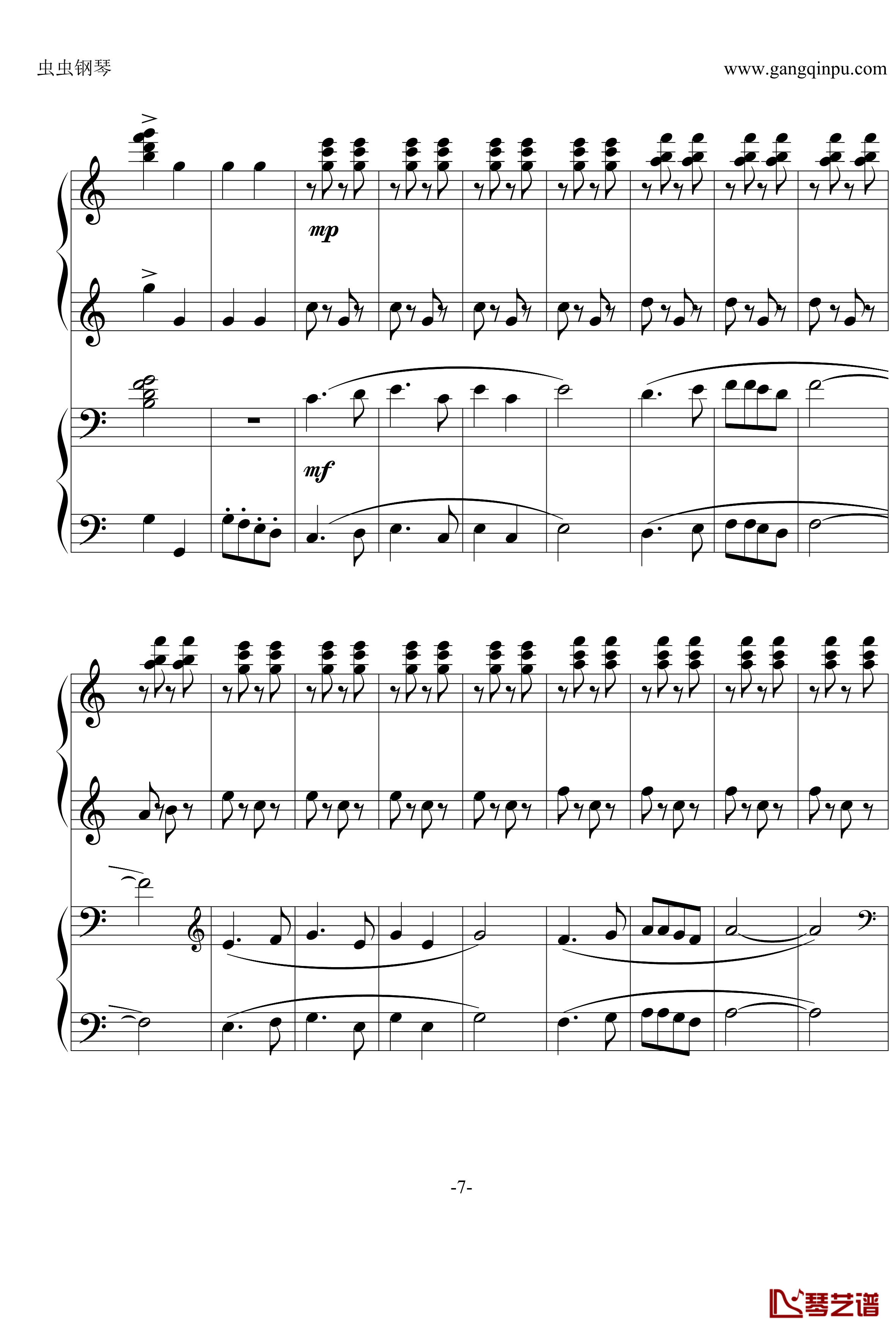 DO RE MI钢琴谱-四手联弹-音乐之声7