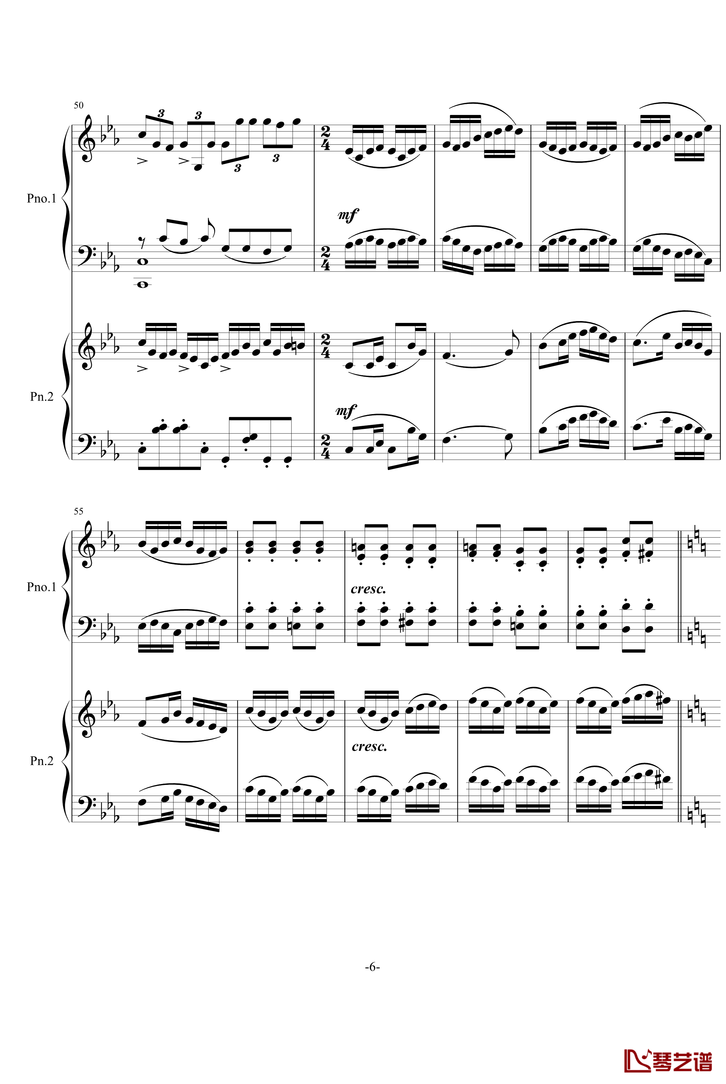 四季歌钢琴谱-双钢琴-苏婷6