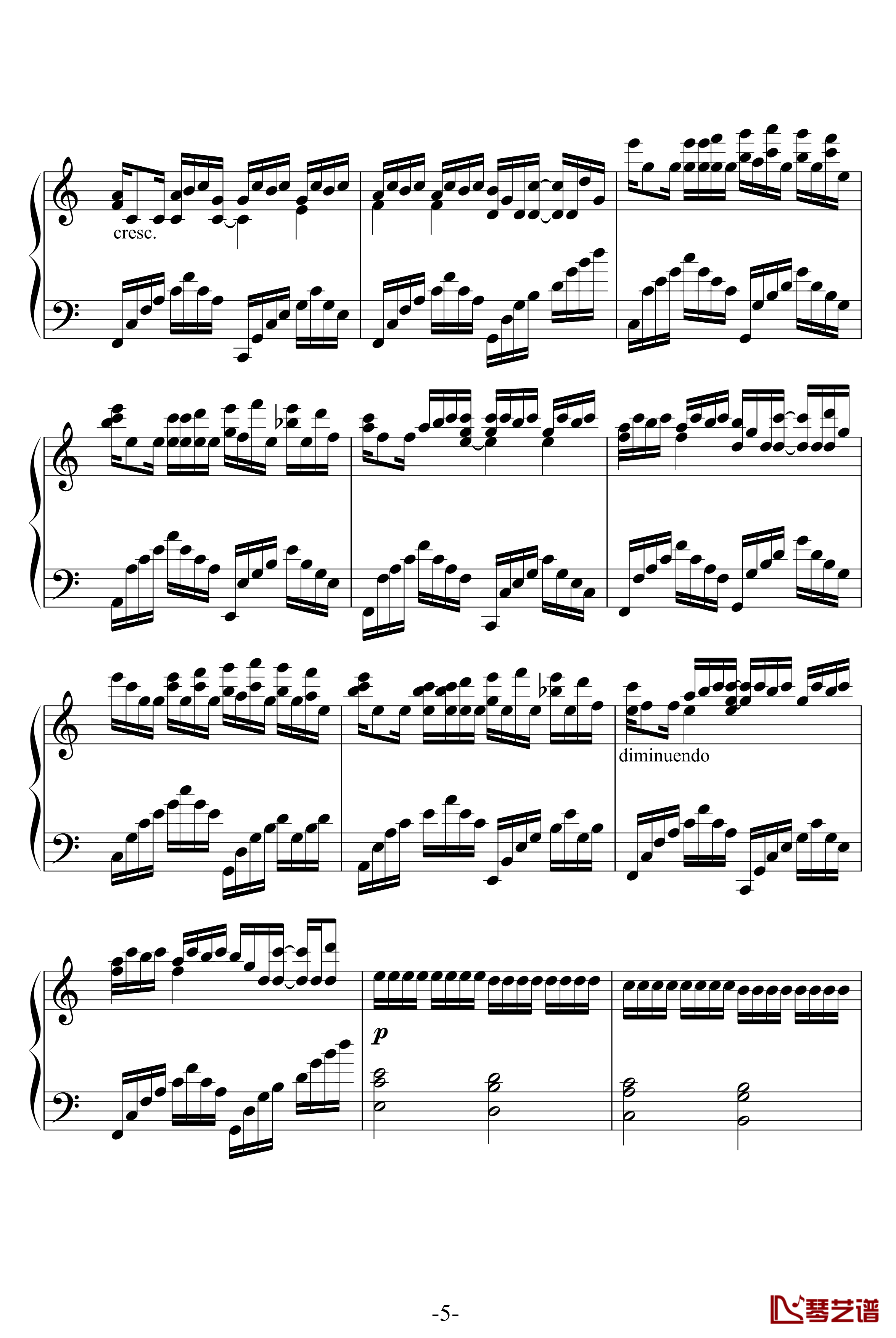 VARIATIONS ON THE KANON钢琴谱-帕赫贝尔-Pachelbel5