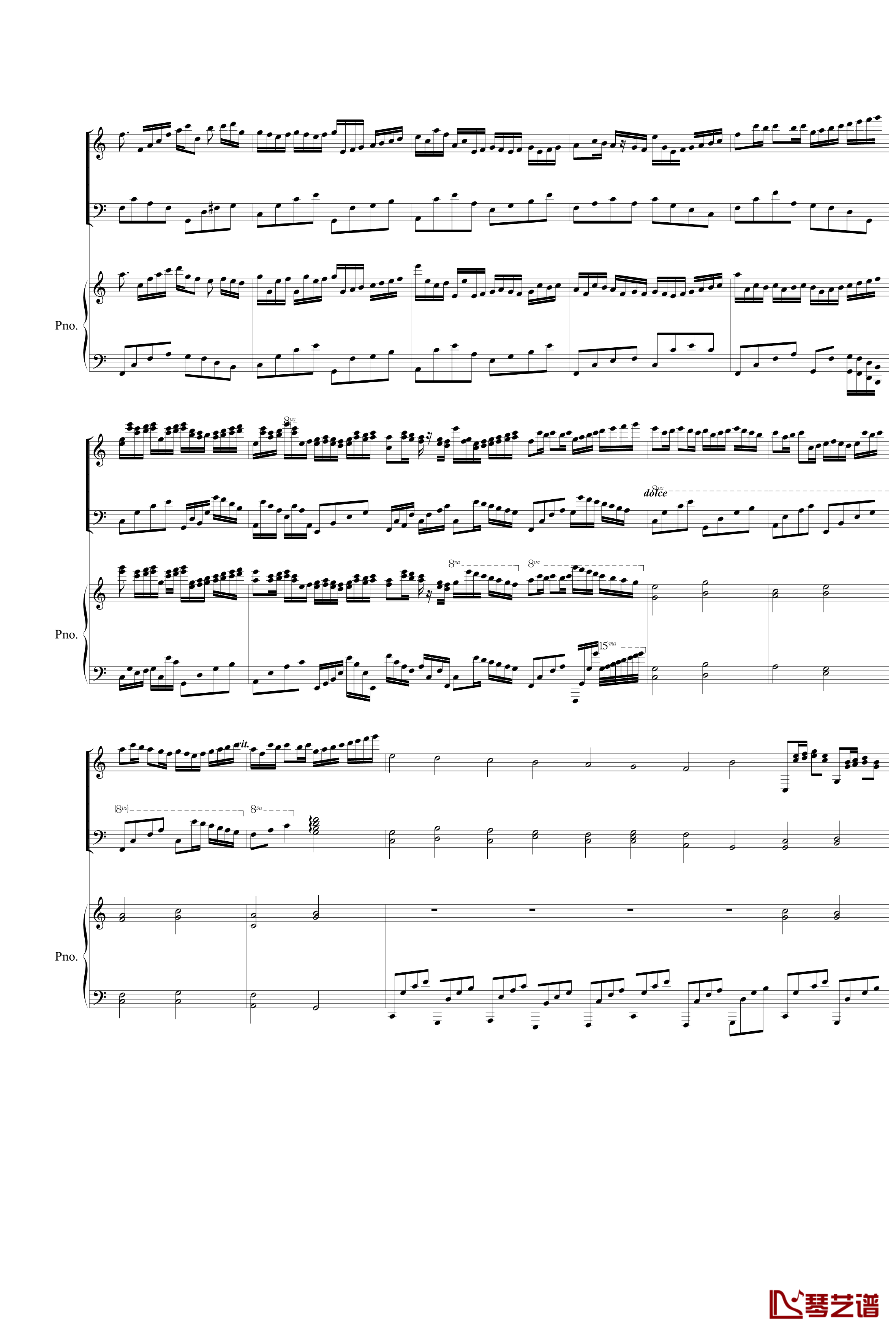 Double Canon in C钢琴谱-Johann Pachelbel2