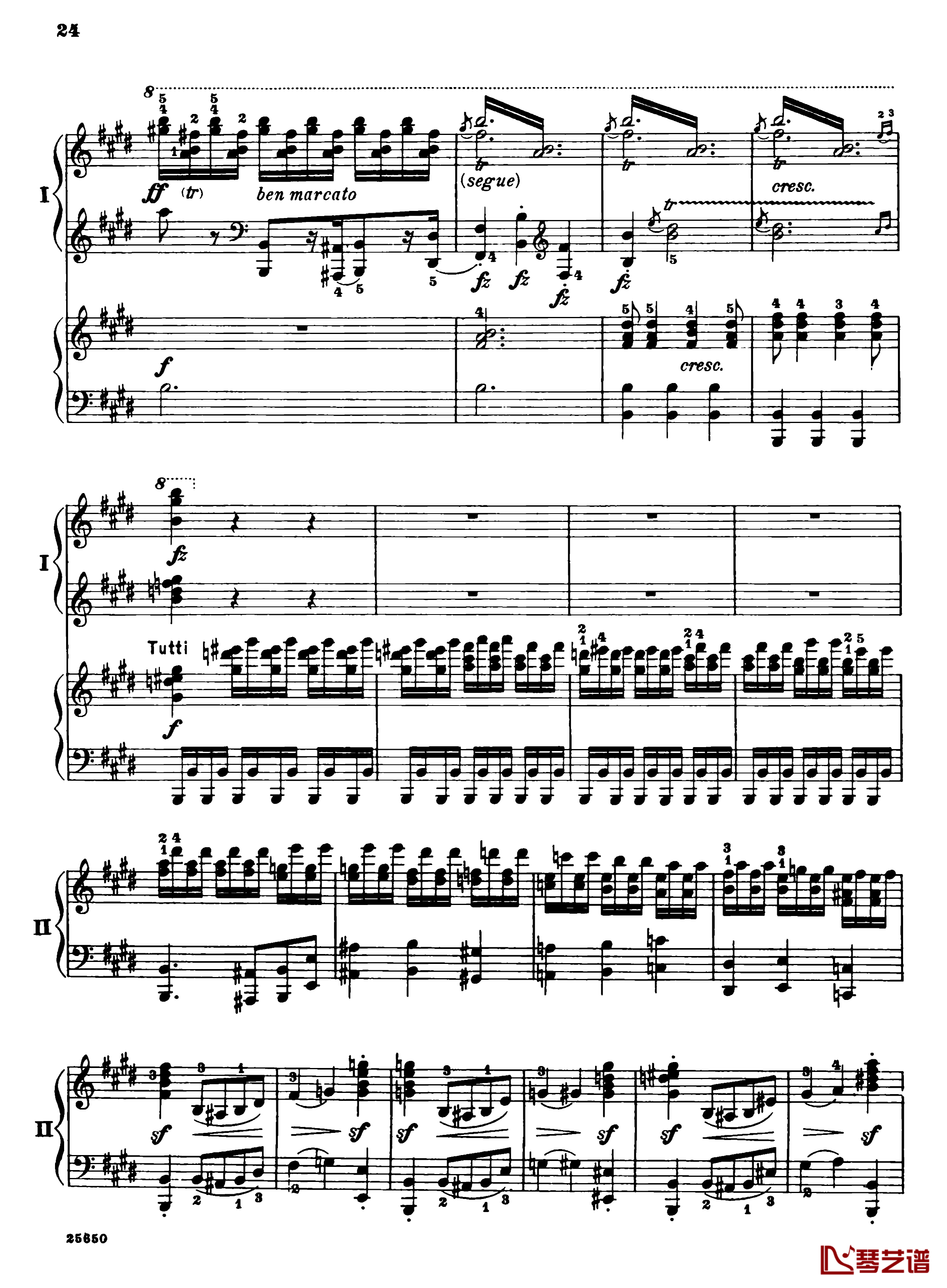肖邦第一钢琴协奏曲钢琴谱-肖邦26